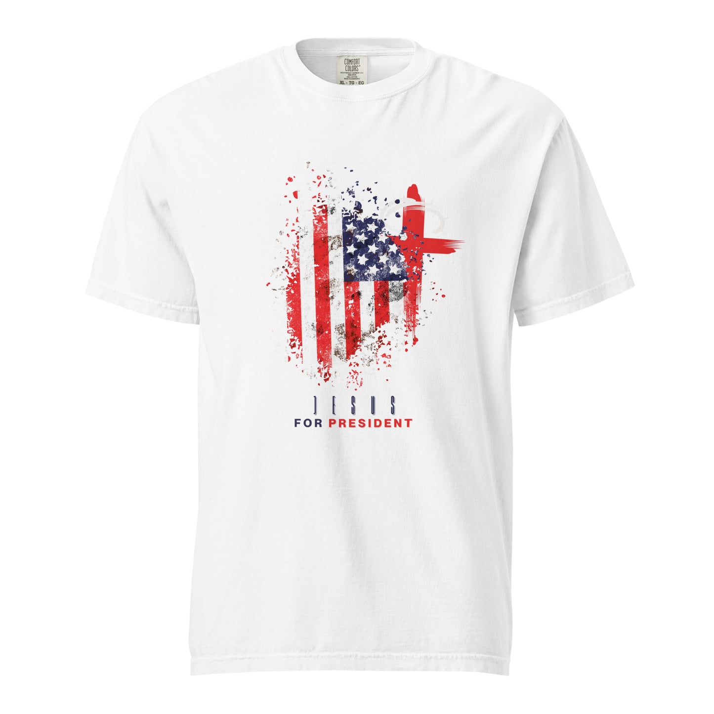 Jesus For President" Distressed Flag T-Shirt