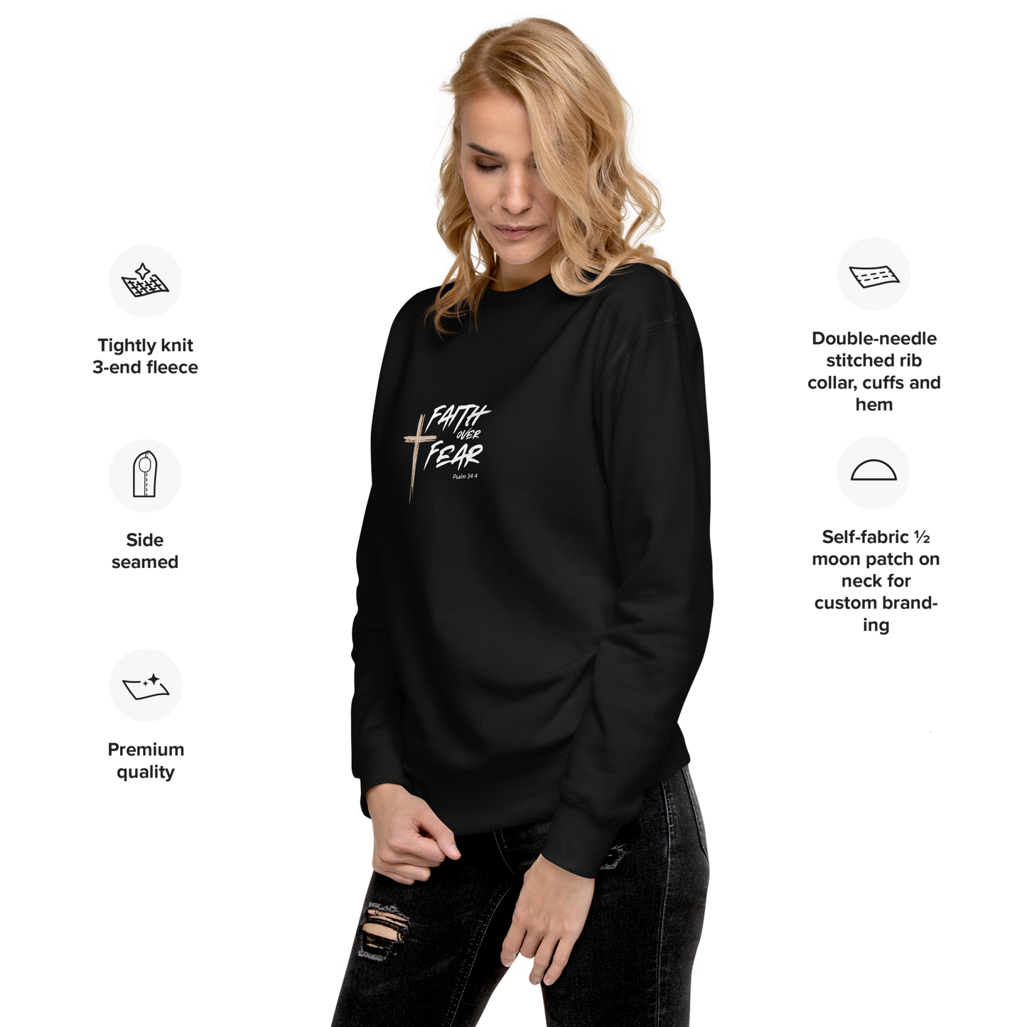 Faith Over Fear Unisex Premium Sweatshirt