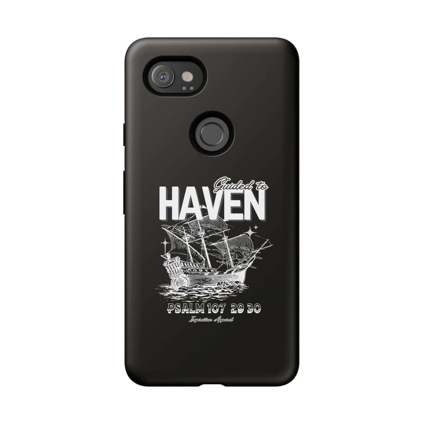 Guided to Haven Psalm 107:29–30 Stylish Phone Case