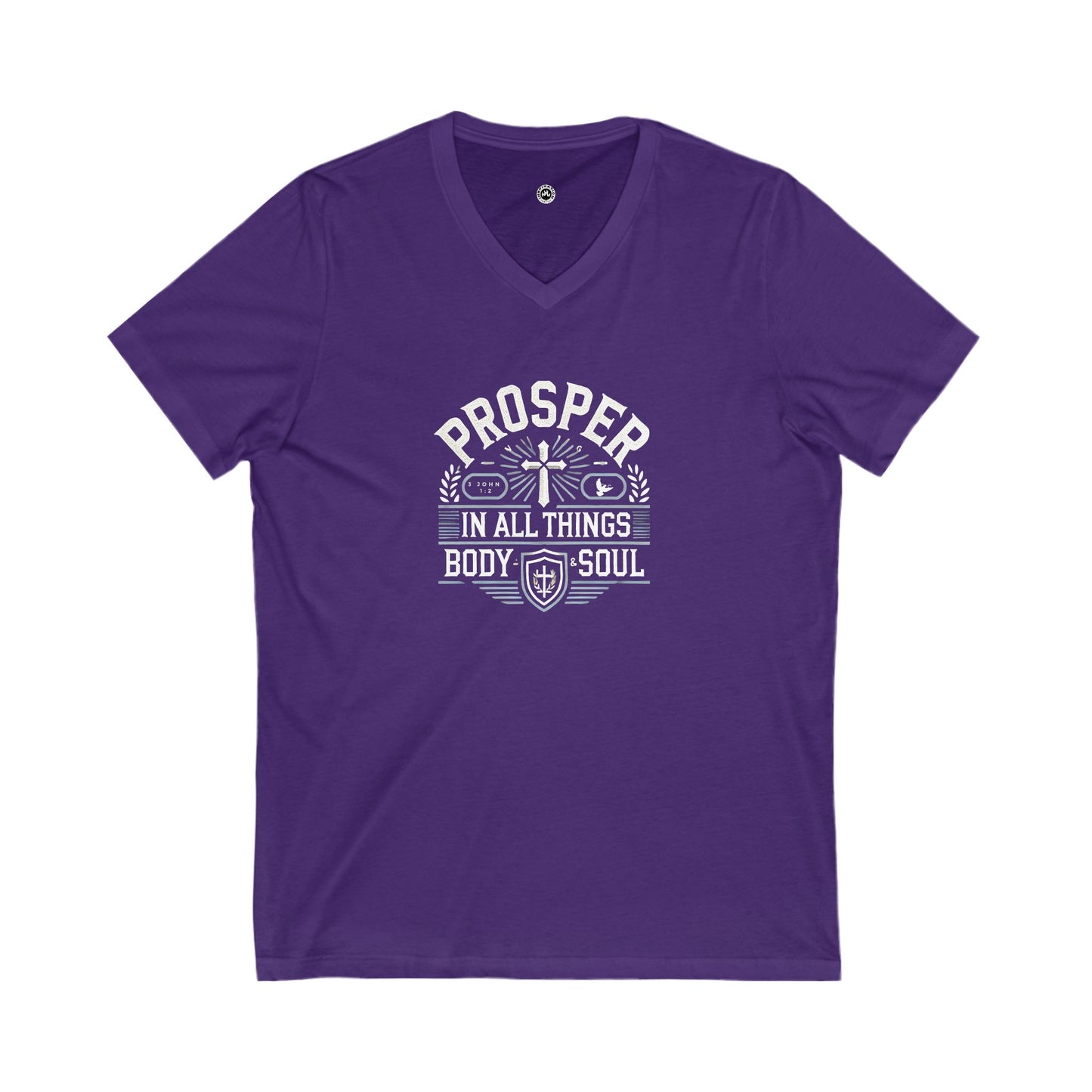 Prosper in All Things Inspirational V-Neck Tee