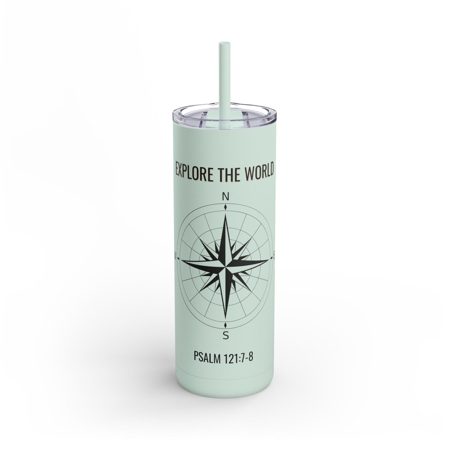 Explore The World Skinny Matte Tumbler, 20oz