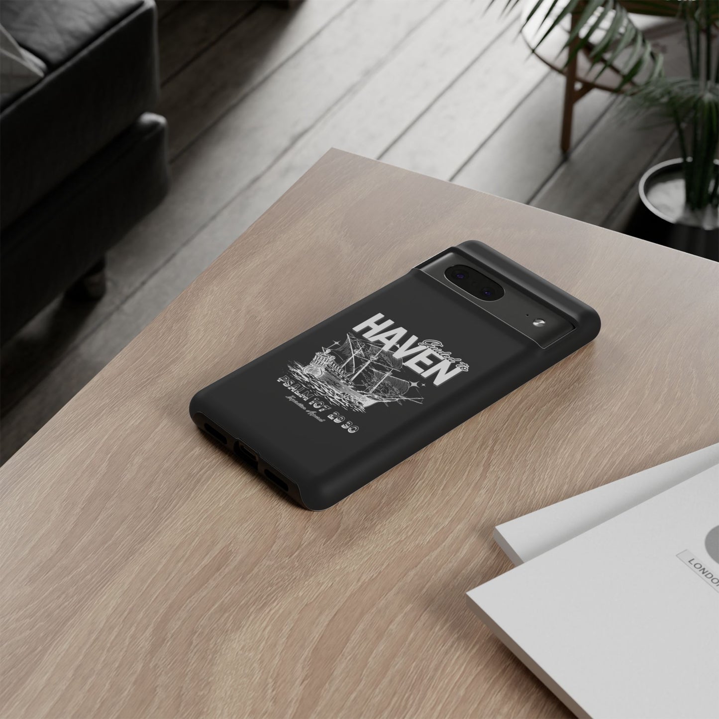 Guided to Haven Psalm 107:29–30 Stylish Phone Case