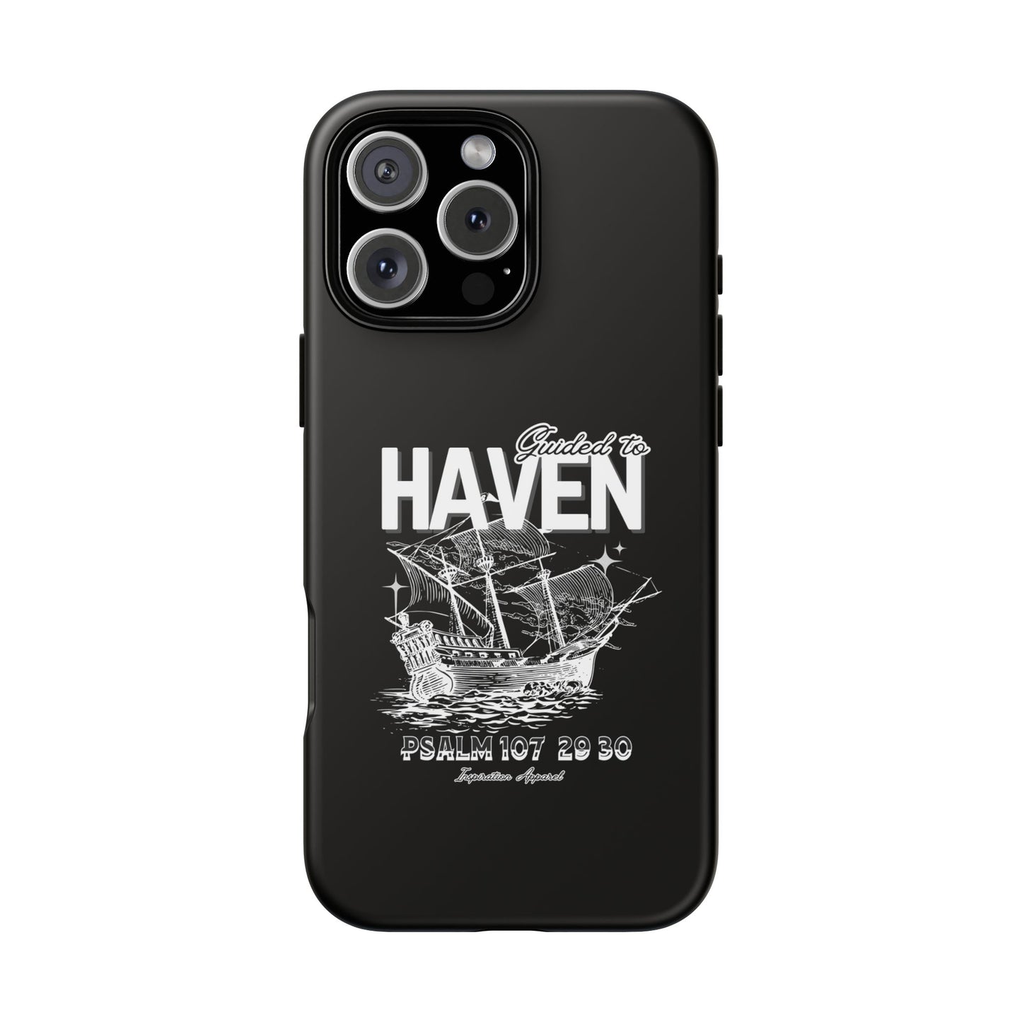 Guided to Haven Psalm 107:29–30 Stylish Phone Case