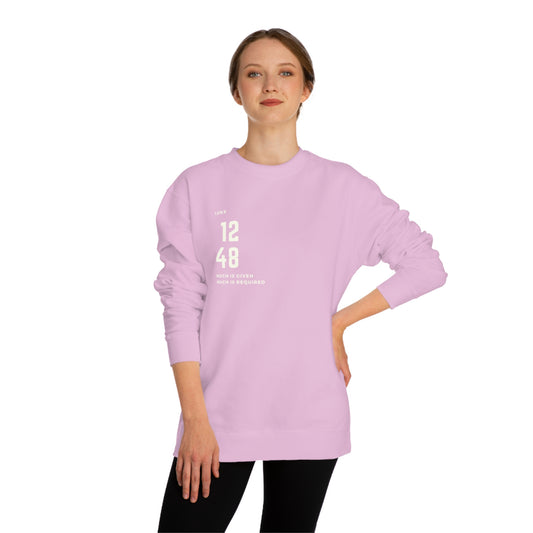 Luke 12-48 Logo Unisex Crew Neck Sweatshirt