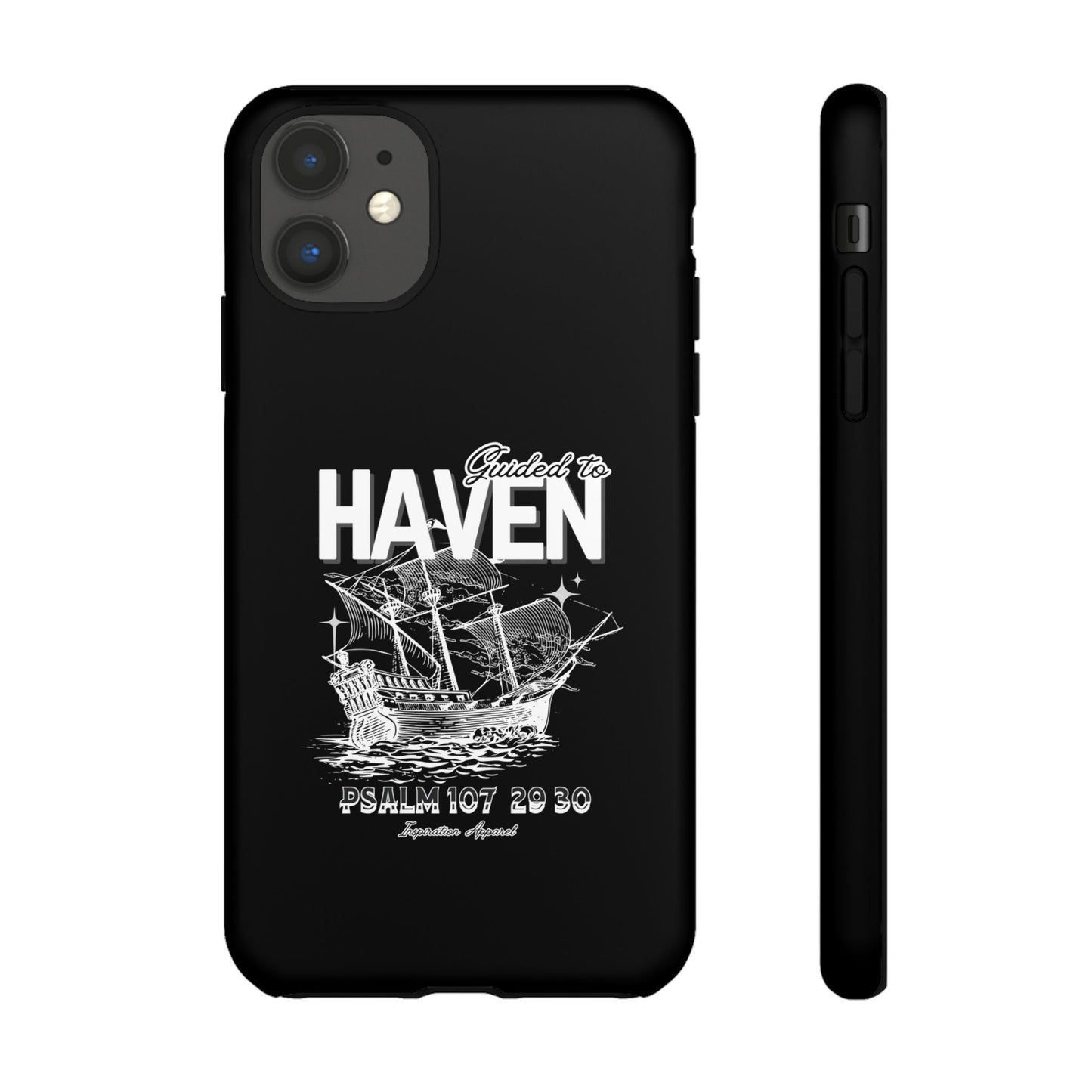 Guided to Haven Psalm 107:29–30 Stylish Phone Case