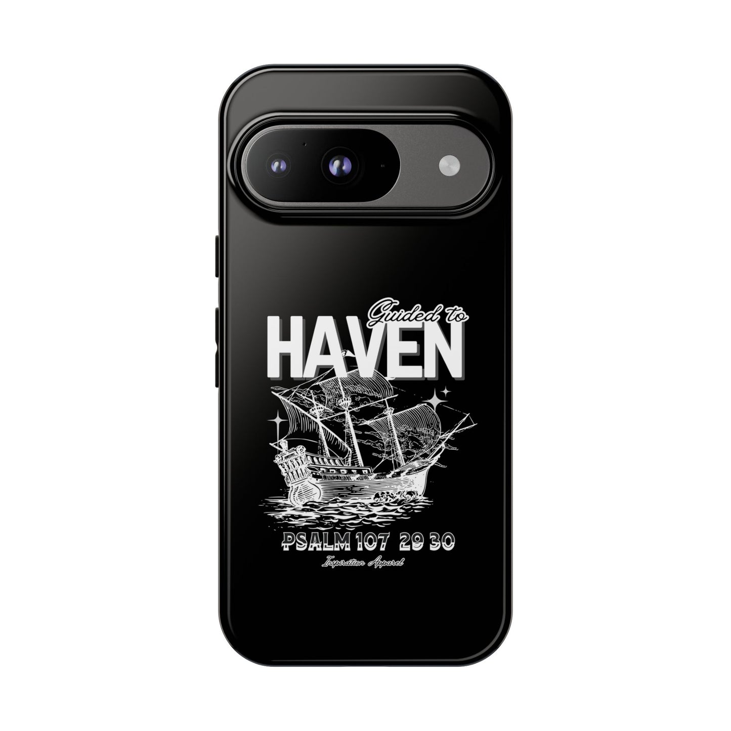 Guided to Haven Psalm 107:29–30 Stylish Phone Case