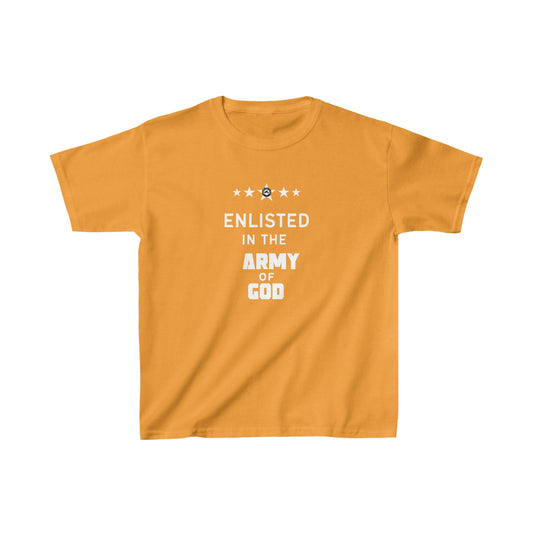 Enlisted In The Army of God "Psalms 84:1-12"  Kids Heavy Cotton™ Tee
