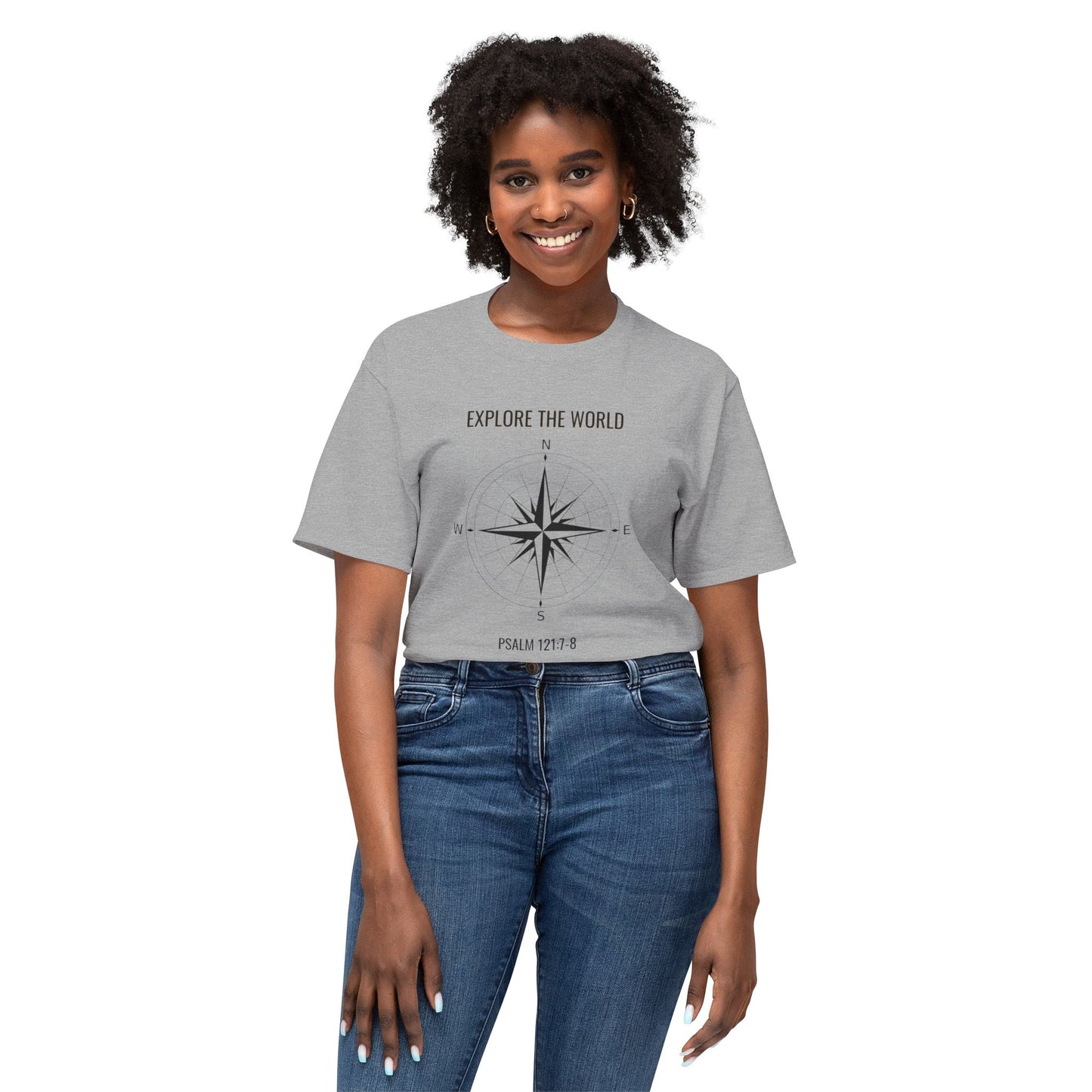 Explore The World Psalm 121:7-8Unisex HD Cotton™ T-shirt