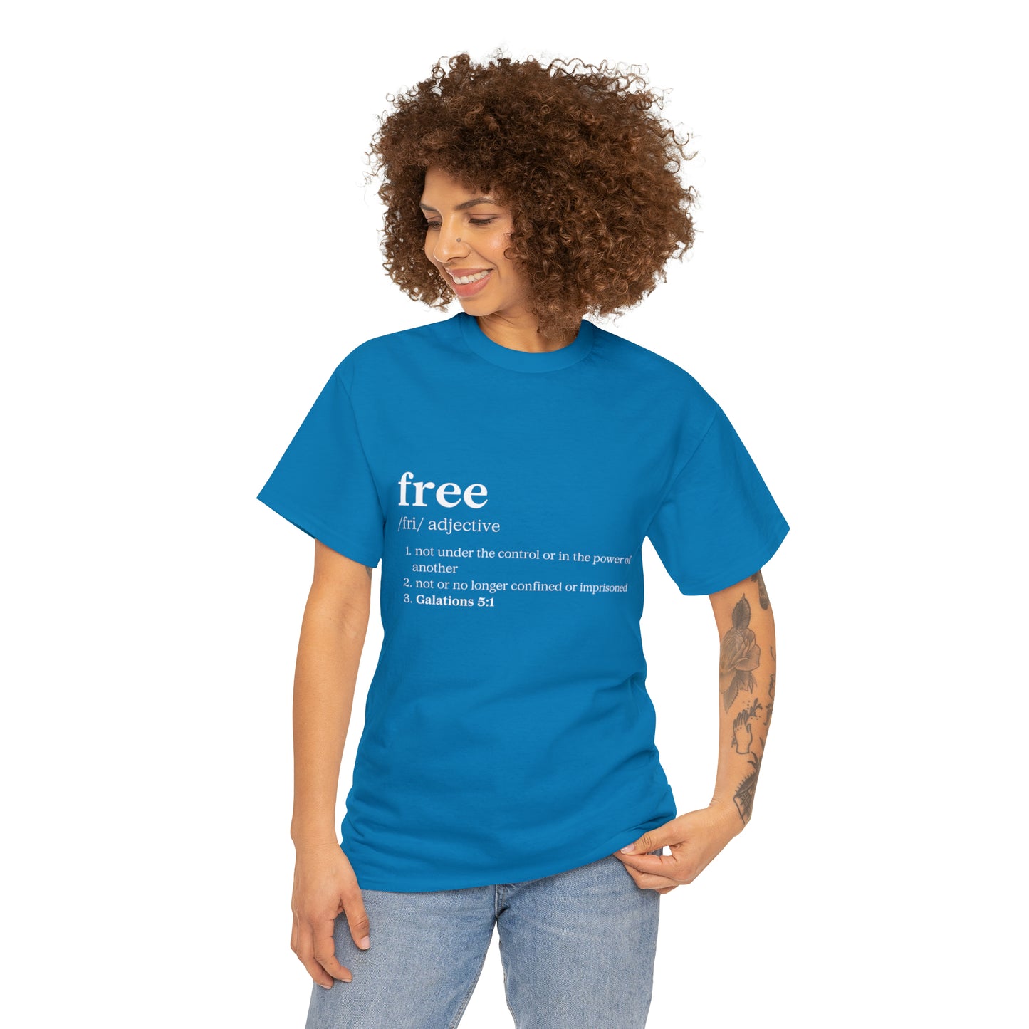 FREE -Galatians 5:1  Unisex Heavy Cotton Tee