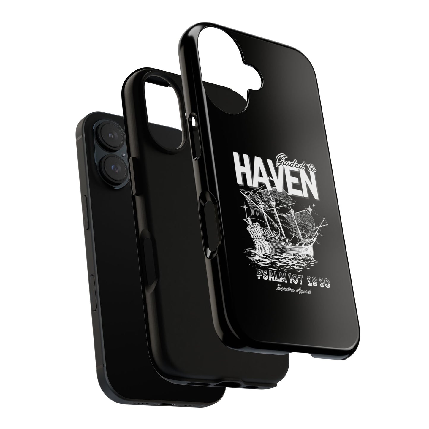 Guided to Haven Psalm 107:29–30 Stylish Phone Case