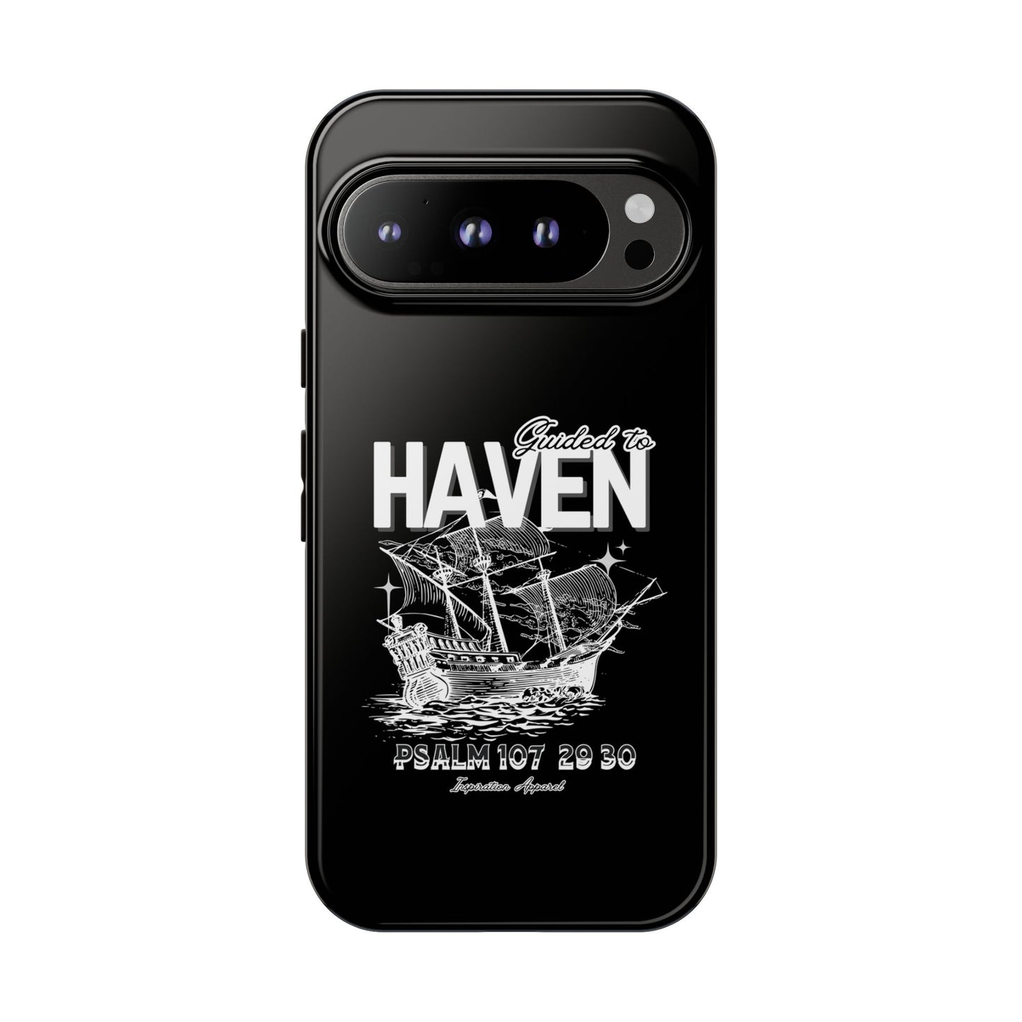 Guided to Haven Psalm 107:29–30 Stylish Phone Case