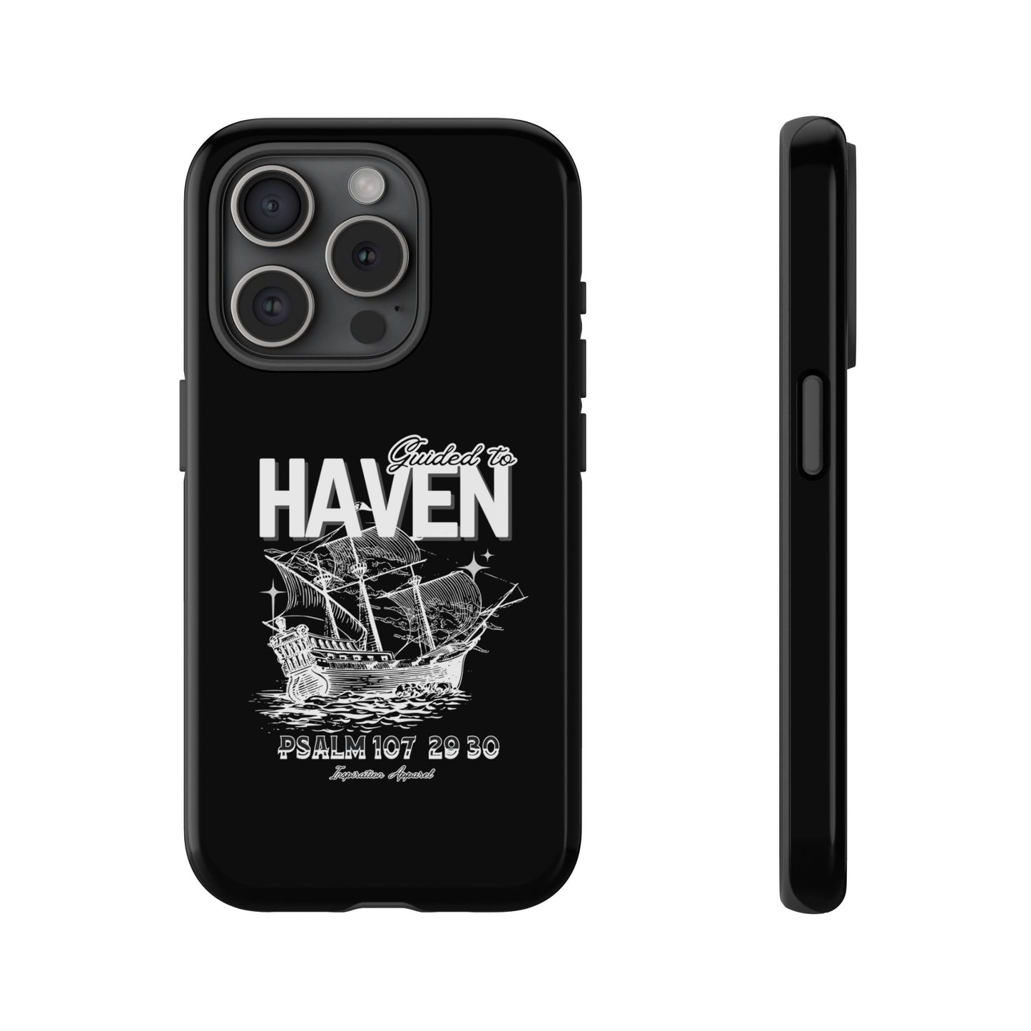 Guided to Haven Psalm 107:29–30 Stylish Phone Case