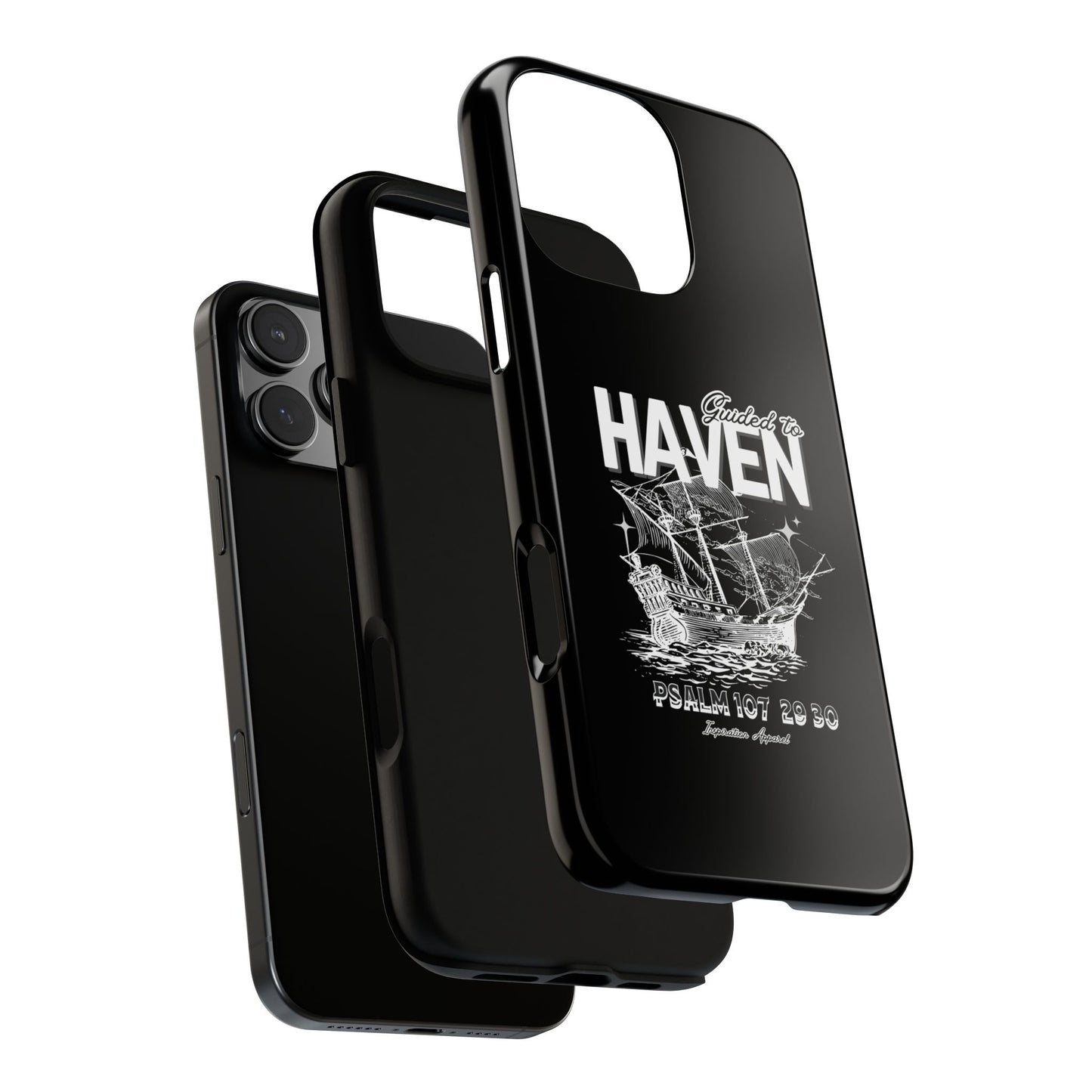Guided to Haven Psalm 107:29–30 Stylish Phone Case
