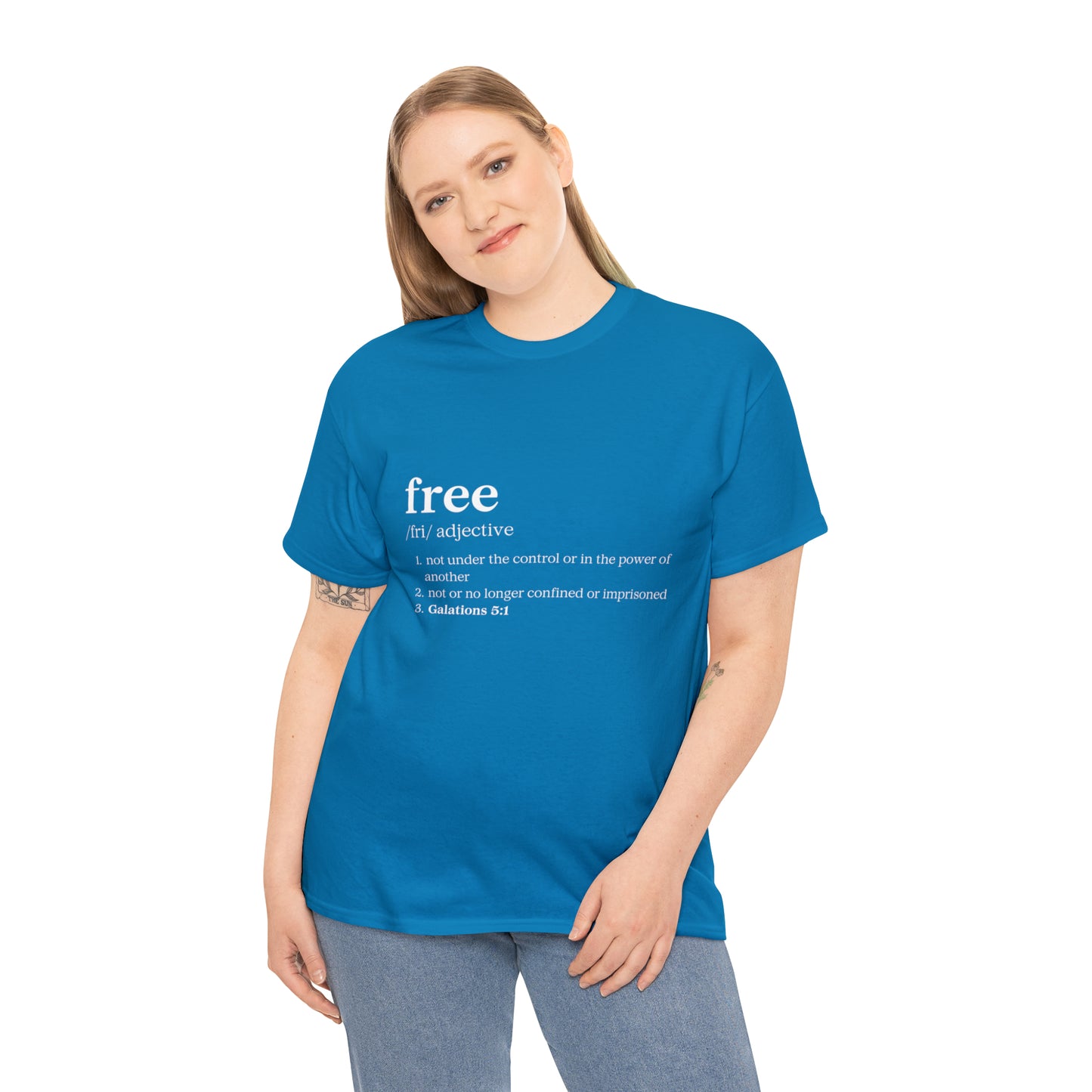 FREE -Galatians 5:1  Unisex Heavy Cotton Tee
