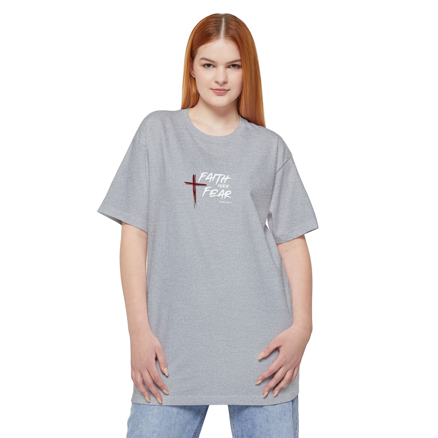 Faith Over Fear Psalm 34:4 Tall T-Shirt