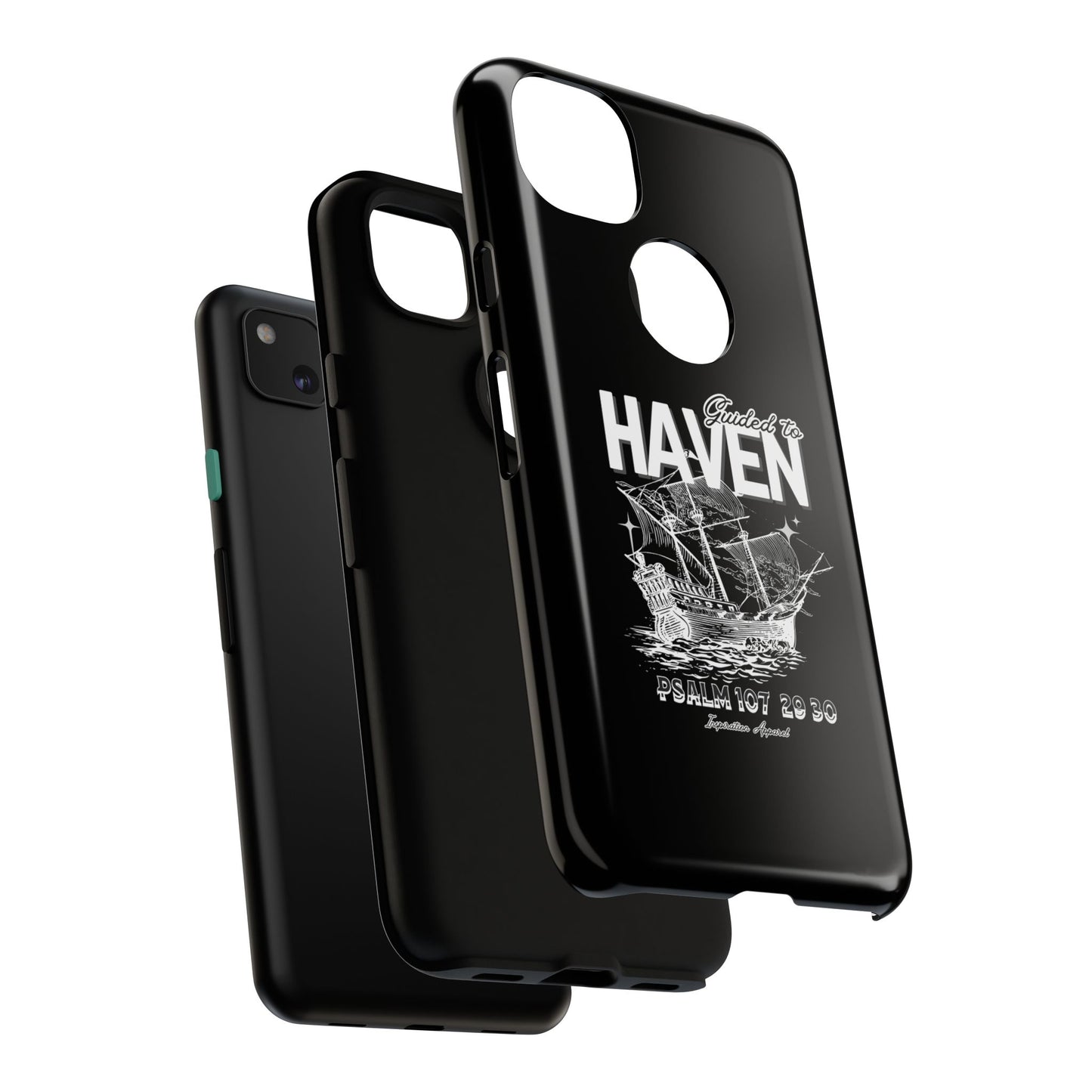 Guided to Haven Psalm 107:29–30 Stylish Phone Case