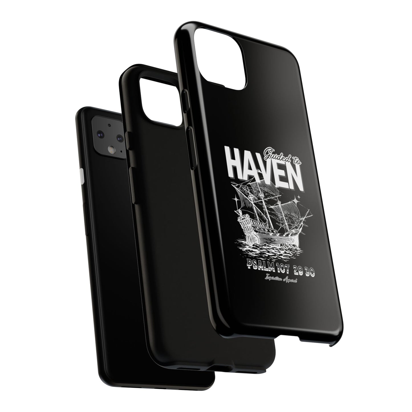 Guided to Haven Psalm 107:29–30 Stylish Phone Case