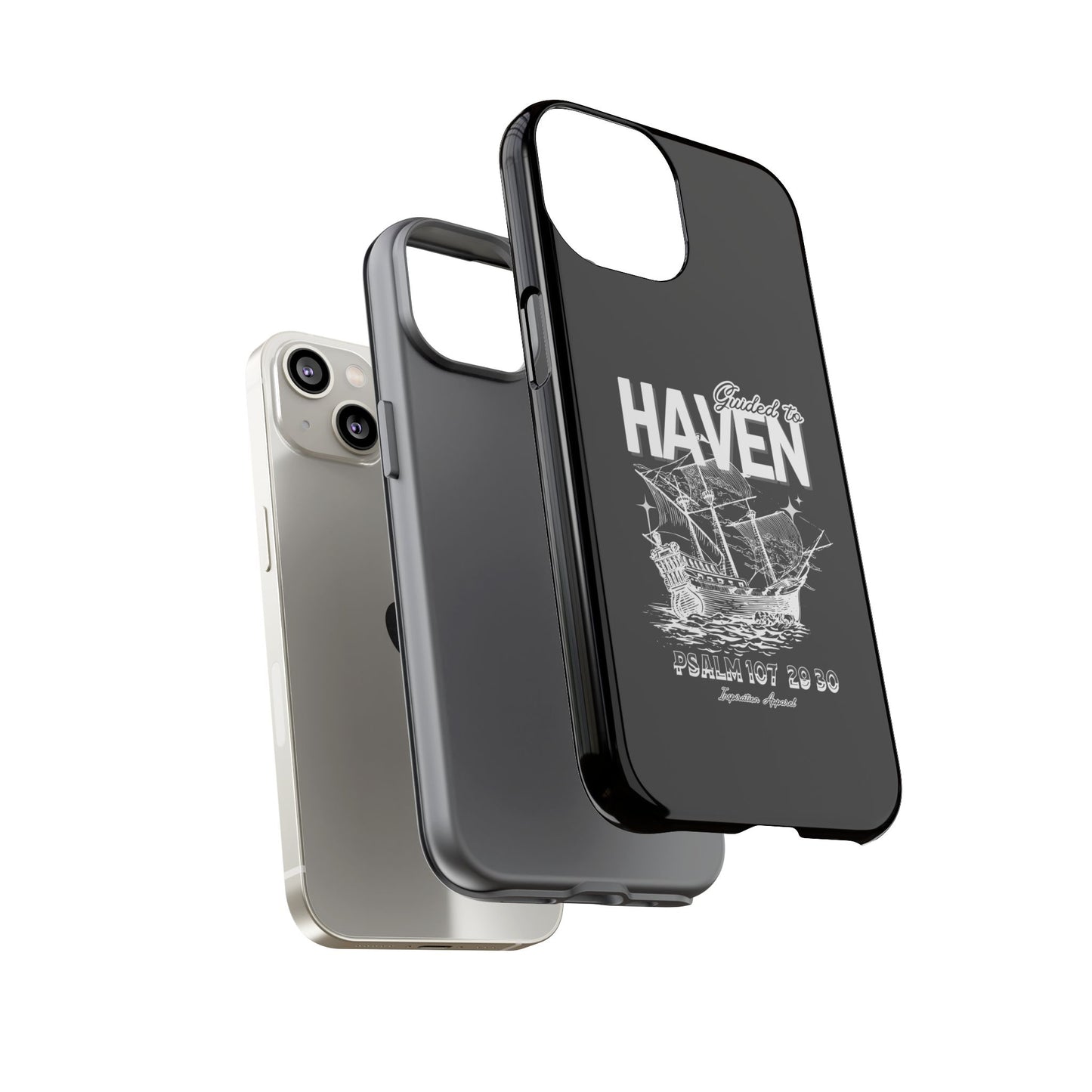 Guided to Haven Psalm 107:29–30 Stylish Phone Case
