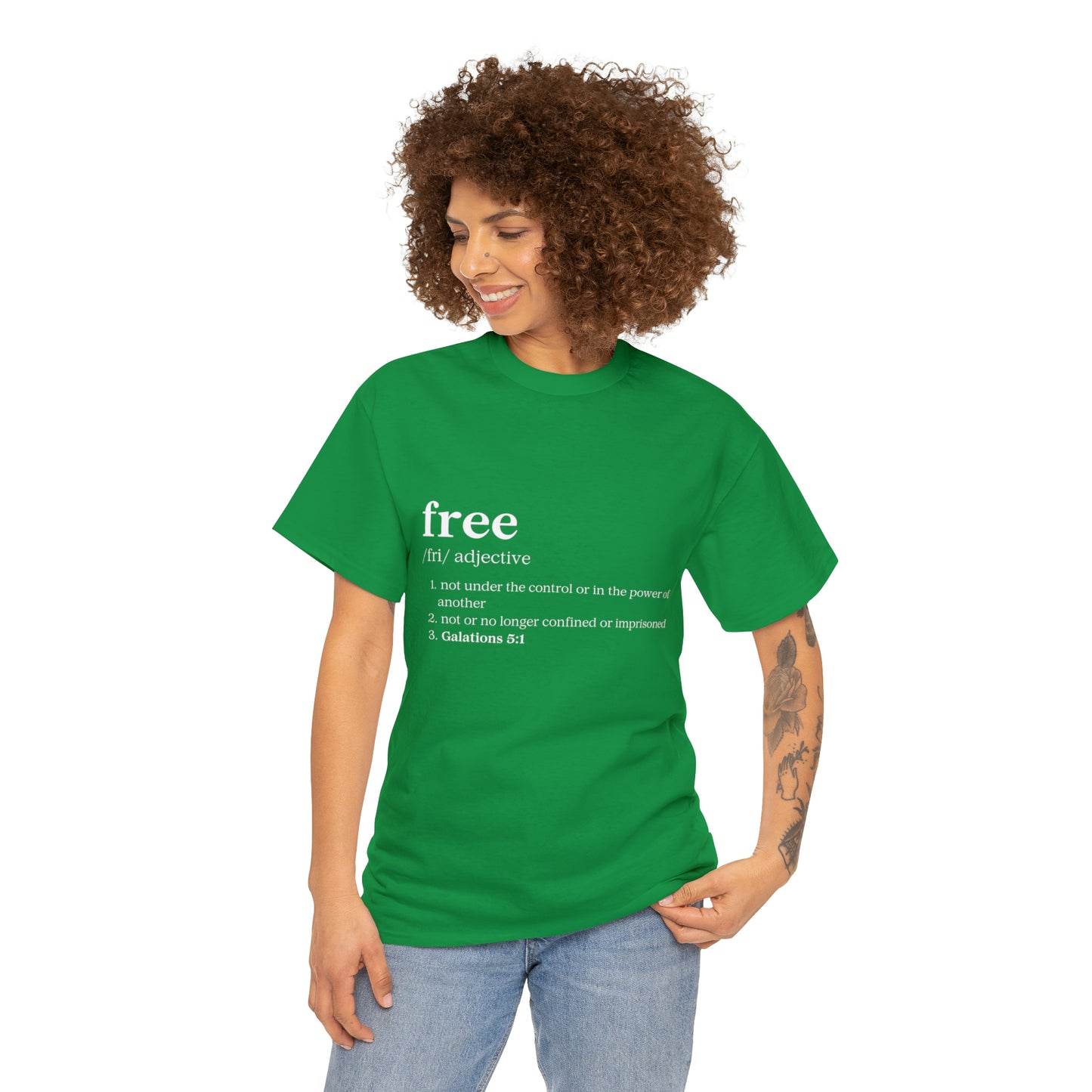 FREE -Galatians 5:1  Unisex Heavy Cotton Tee