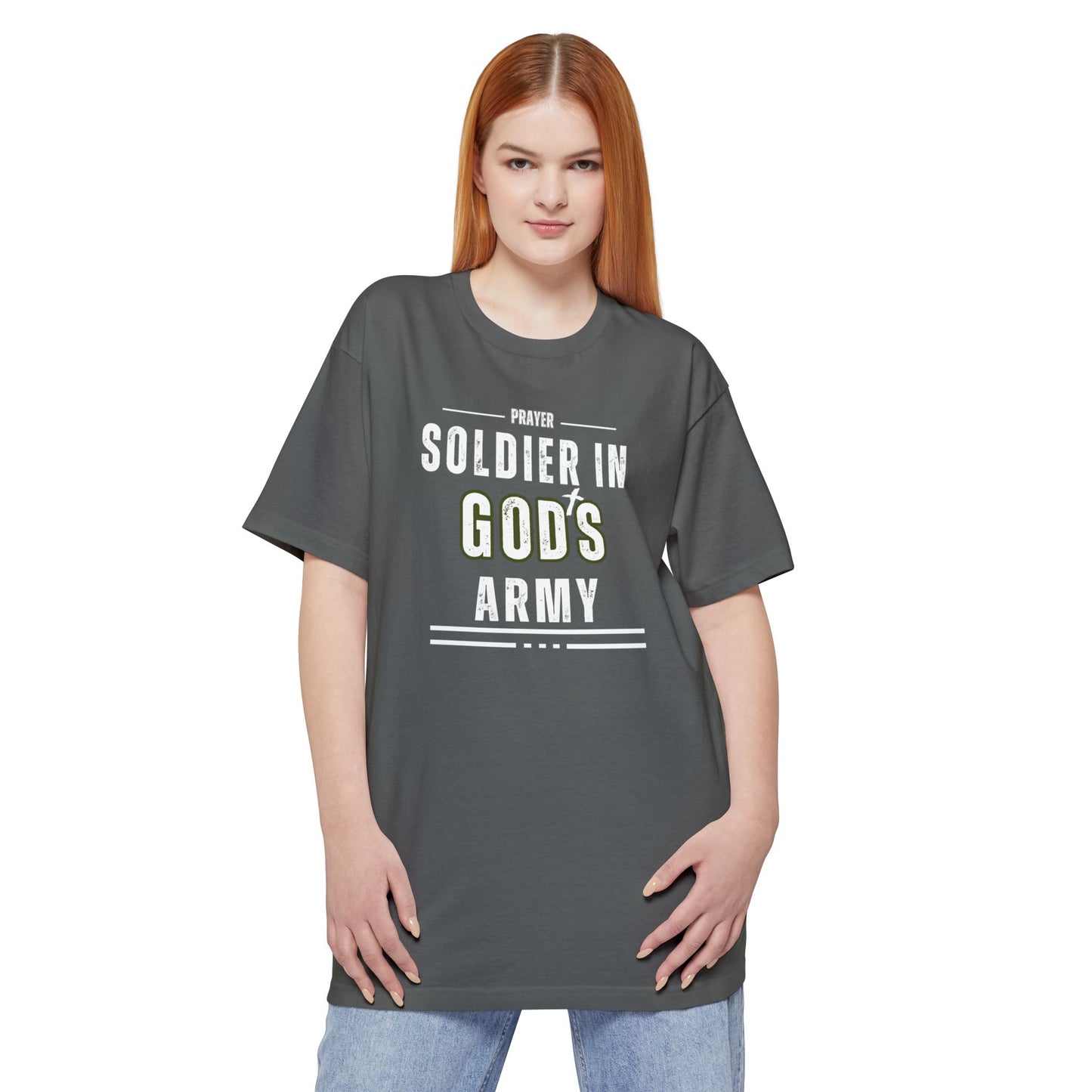 Prayer Soldier In God's Army - Unisex Tall Sized T-Shirt