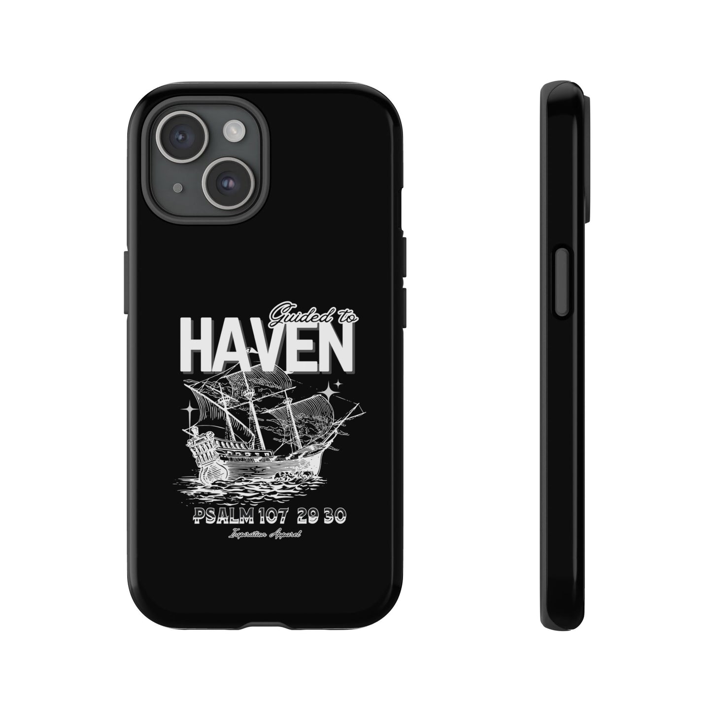 Guided to Haven Psalm 107:29–30 Stylish Phone Case