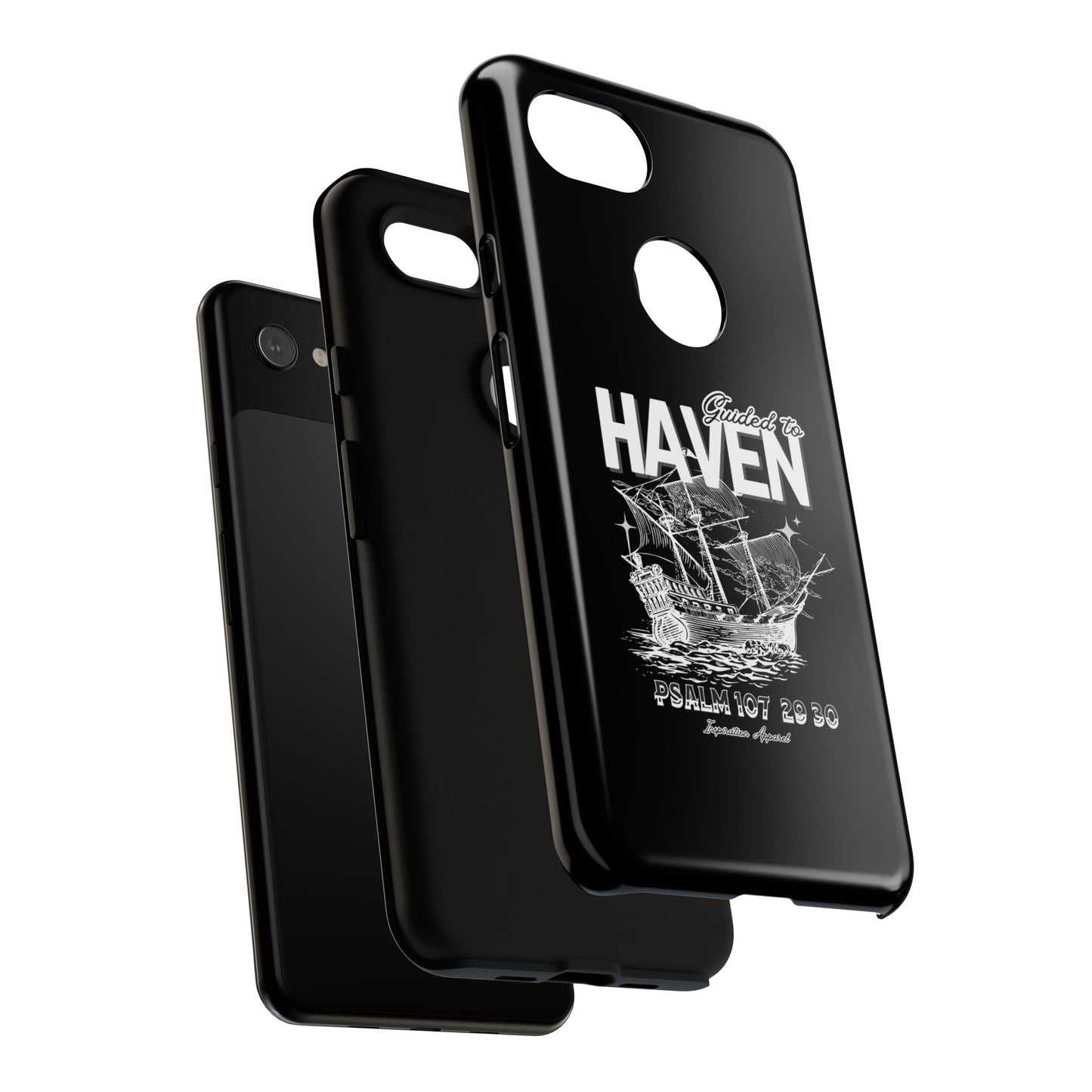 Guided to Haven Psalm 107:29–30 Stylish Phone Case