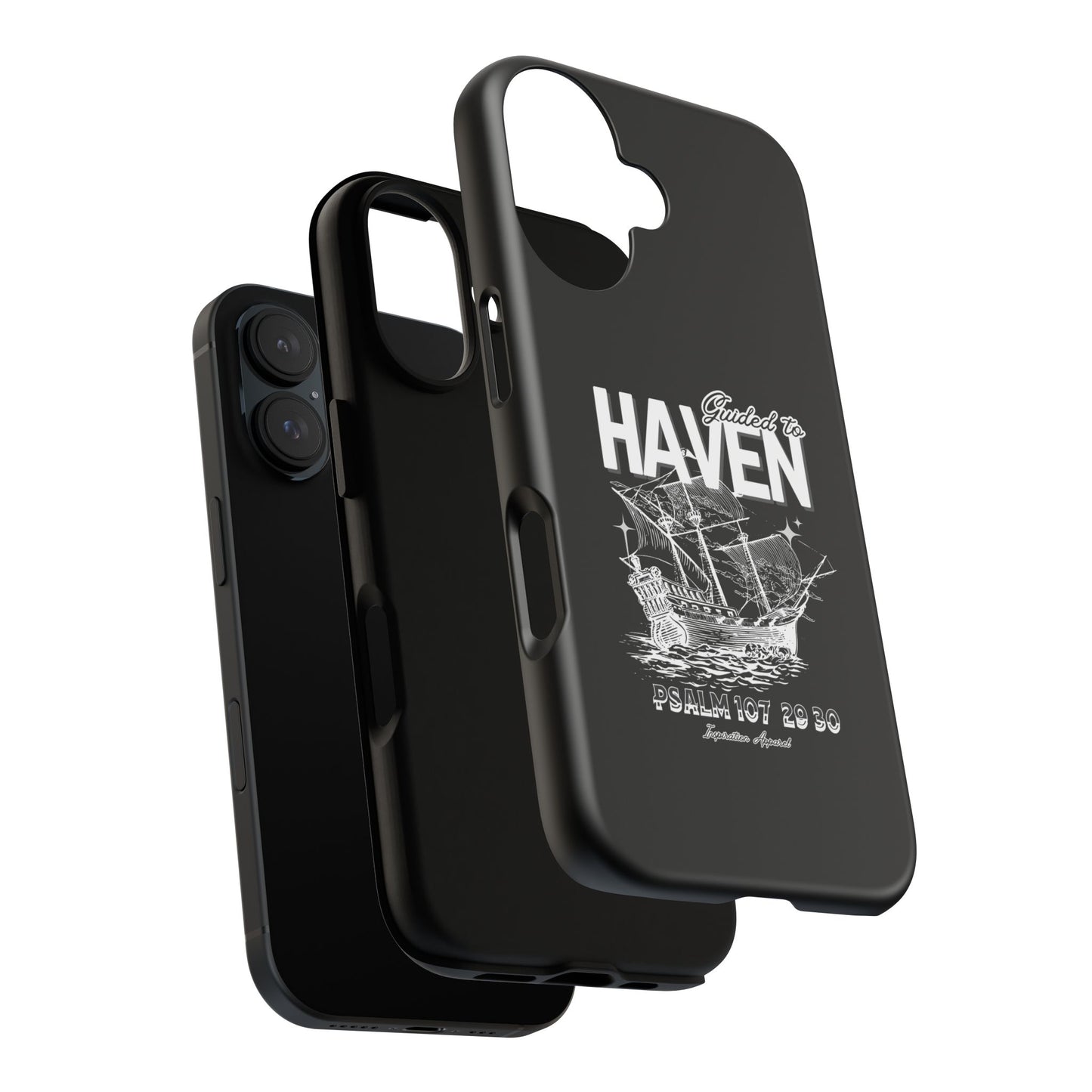 Guided to Haven Psalm 107:29–30 Stylish Phone Case