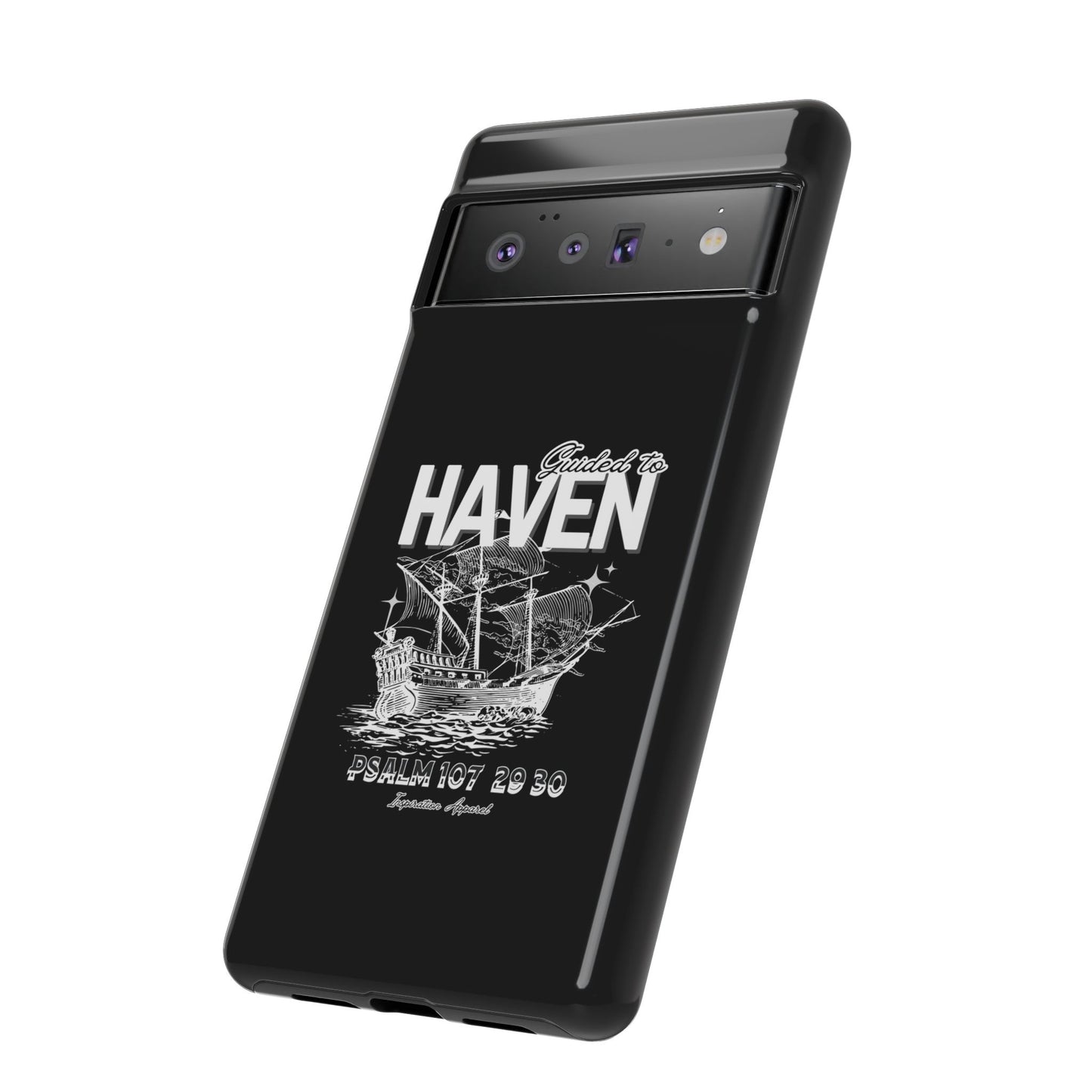 Guided to Haven Psalm 107:29–30 Stylish Phone Case