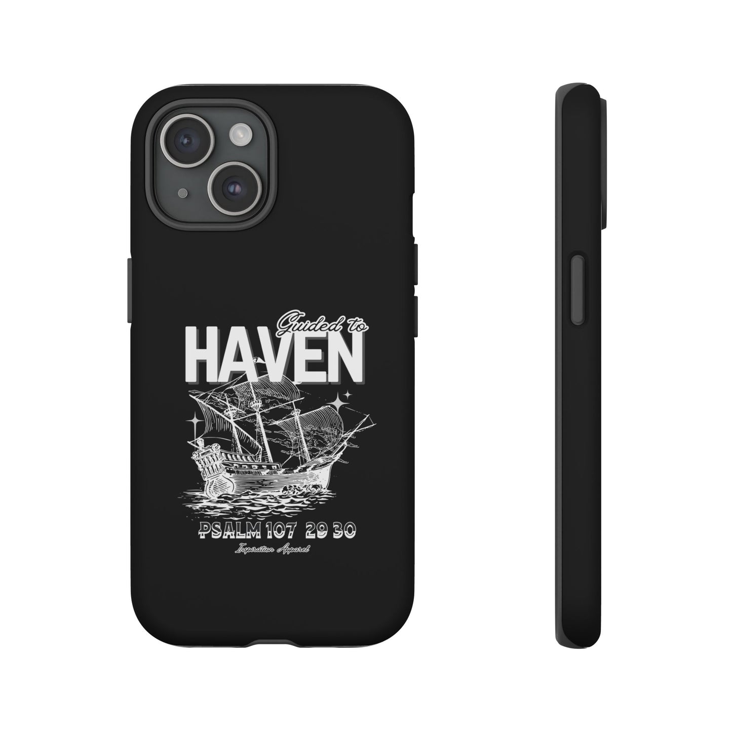 Guided to Haven Psalm 107:29–30 Stylish Phone Case