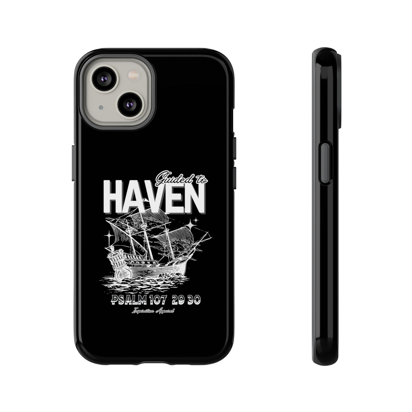 Guided to Haven Psalm 107:29–30 Stylish Phone Case
