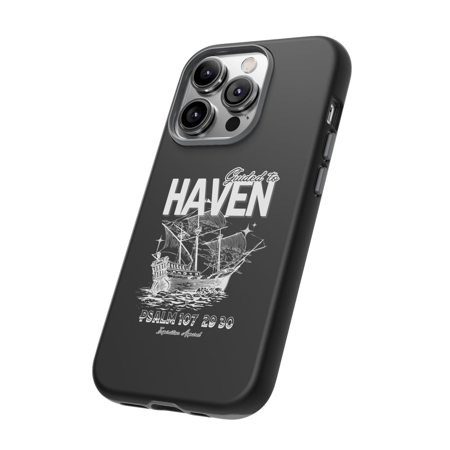 Guided to Haven Psalm 107:29–30 Stylish Phone Case