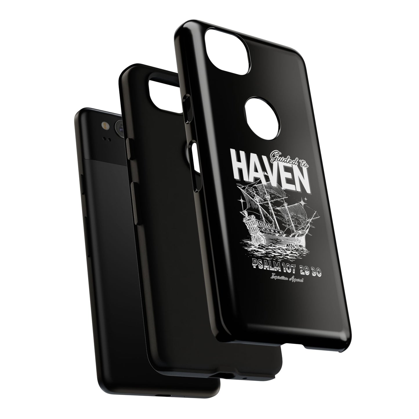 Guided to Haven Psalm 107:29–30 Stylish Phone Case
