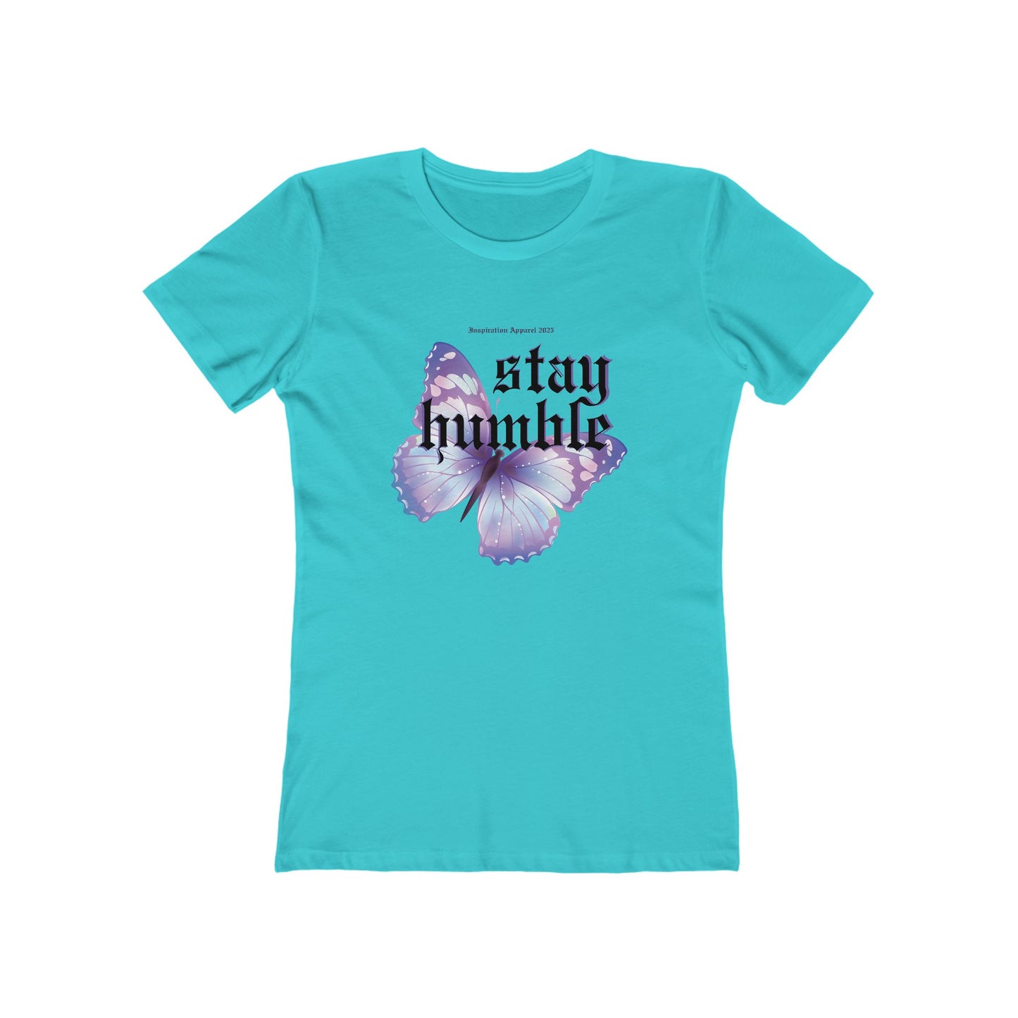 Stay Humble Butterfly Graphic Boyfriend Tee - James 4:10