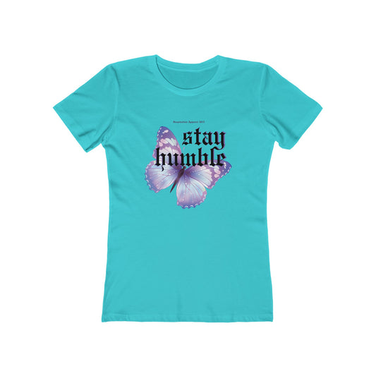 Stay Humble Butterfly Graphic Boyfriend Tee - James 4:10