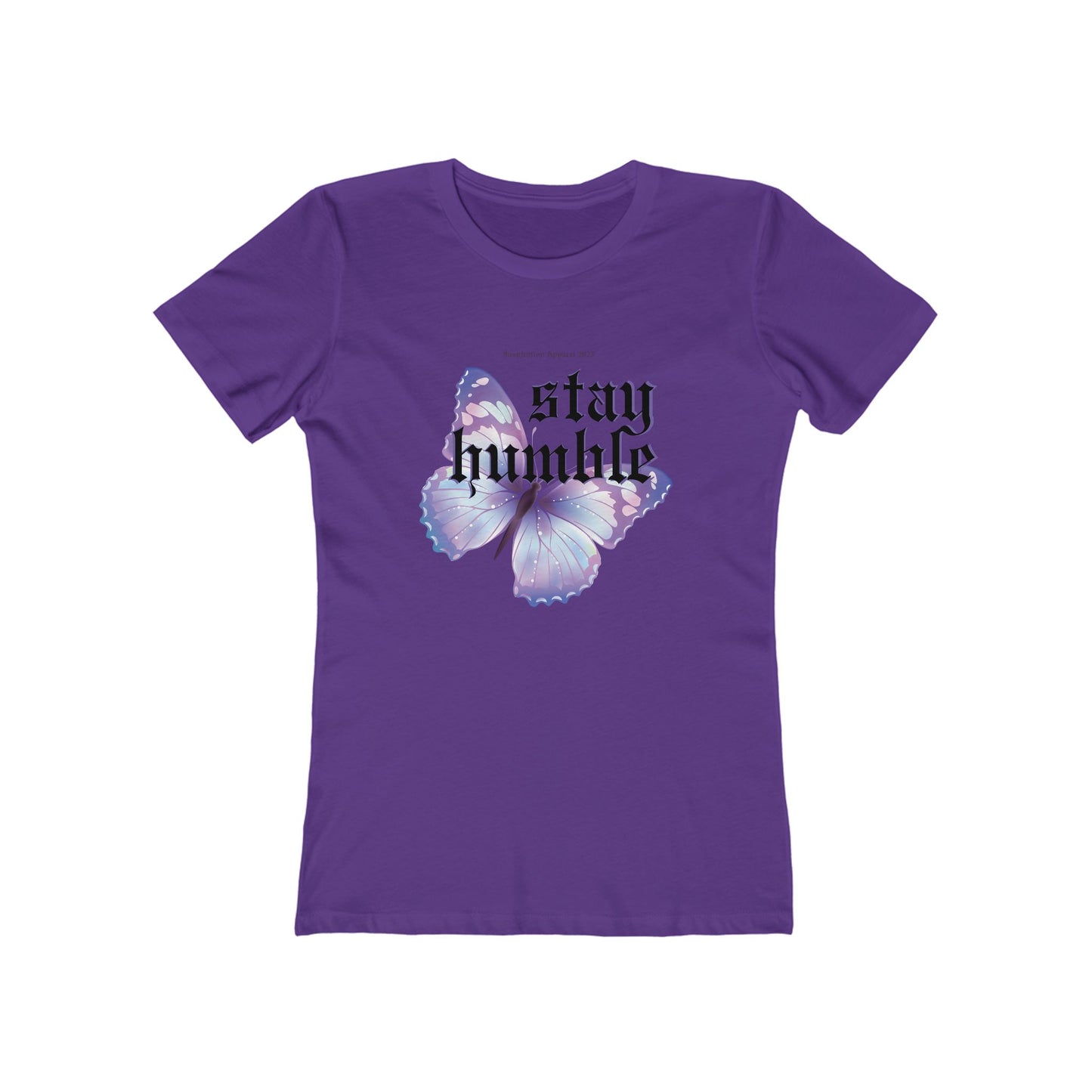 Stay Humble Butterfly Graphic Boyfriend Tee - James 4:10