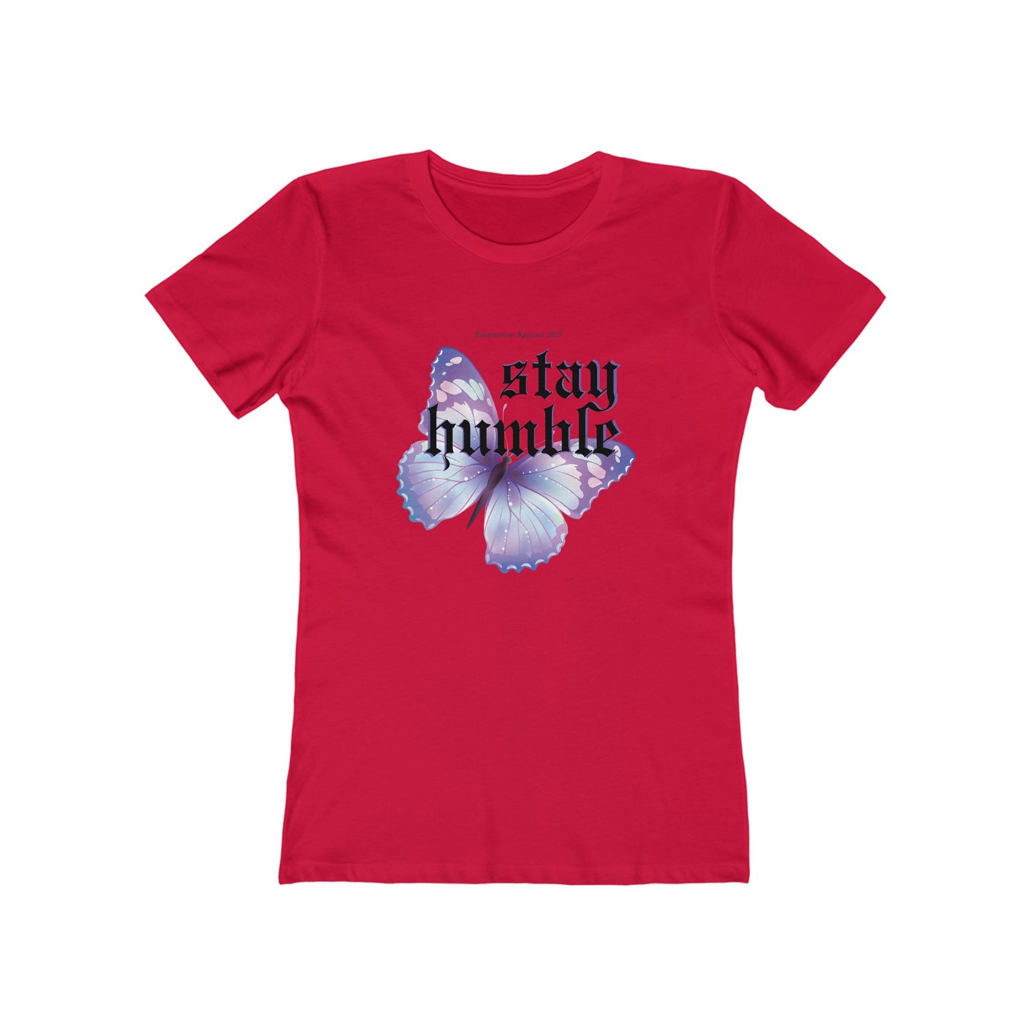 Stay Humble Butterfly Graphic Boyfriend Tee - James 4:10