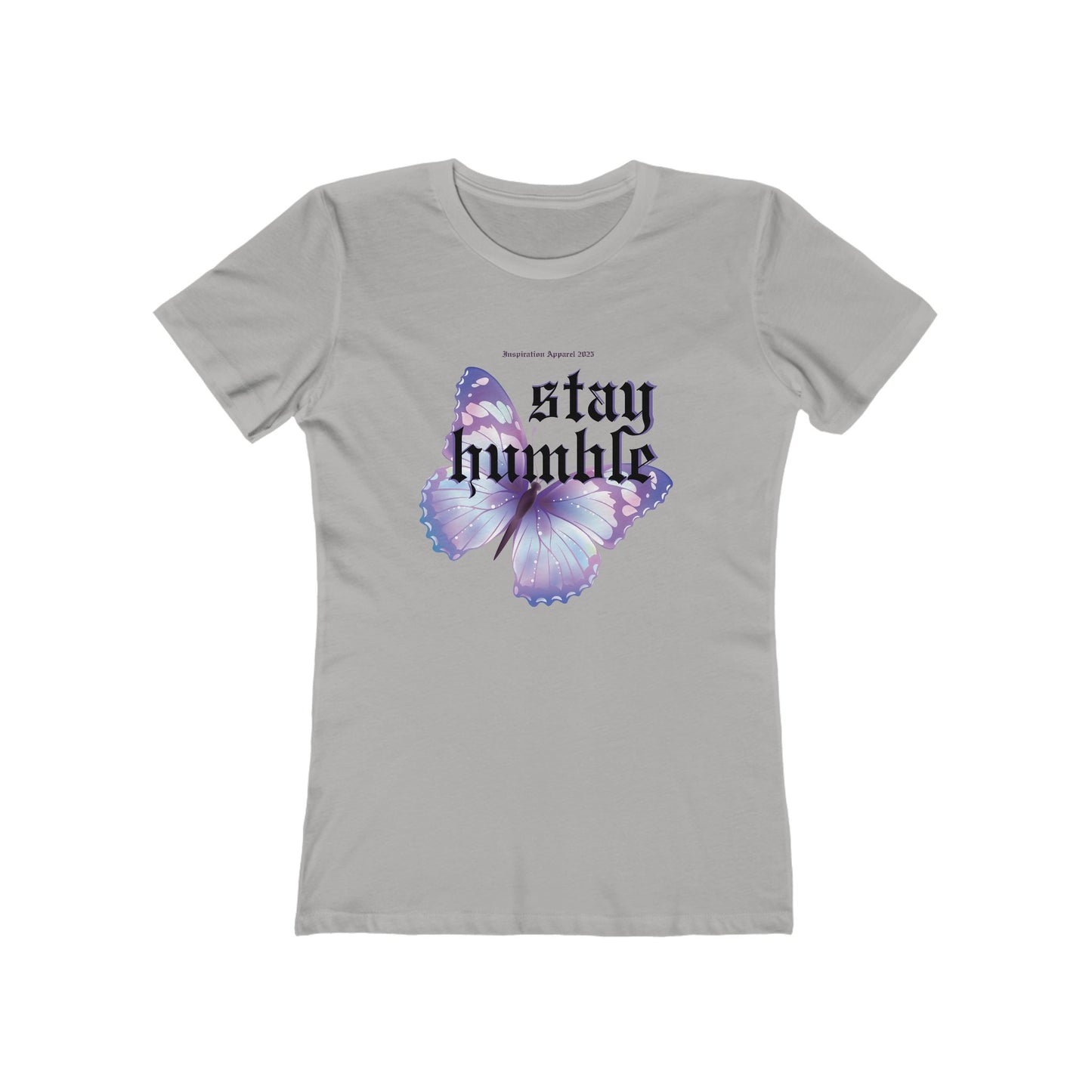Stay Humble Butterfly Graphic Boyfriend Tee - James 4:10
