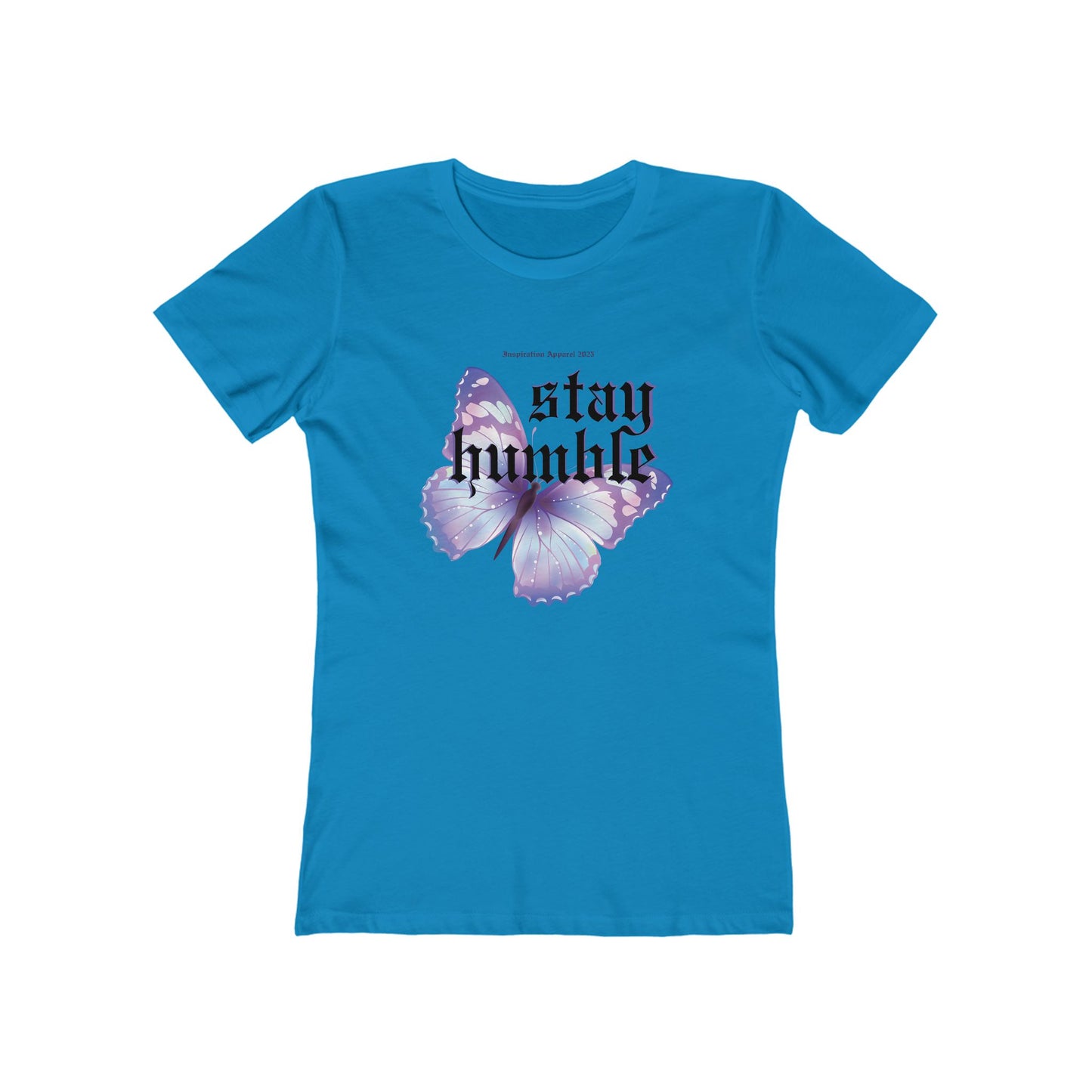 Stay Humble Butterfly Graphic Boyfriend Tee - James 4:10