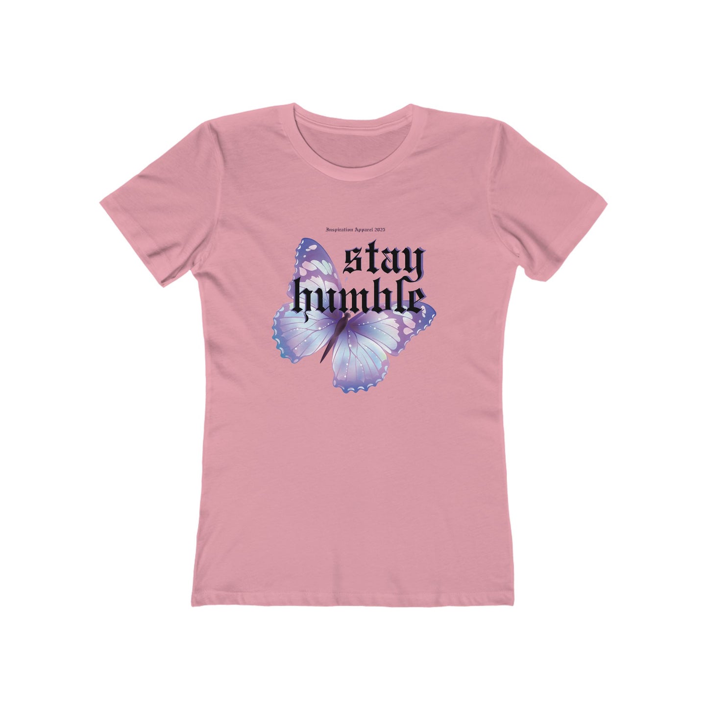 Stay Humble Butterfly Graphic Boyfriend Tee - James 4:10