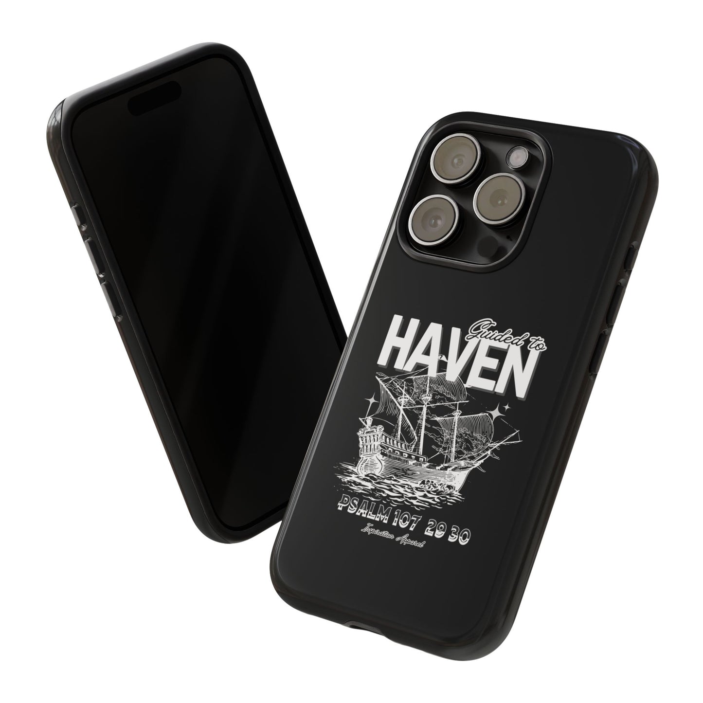 Guided to Haven Psalm 107:29–30 Stylish Phone Case