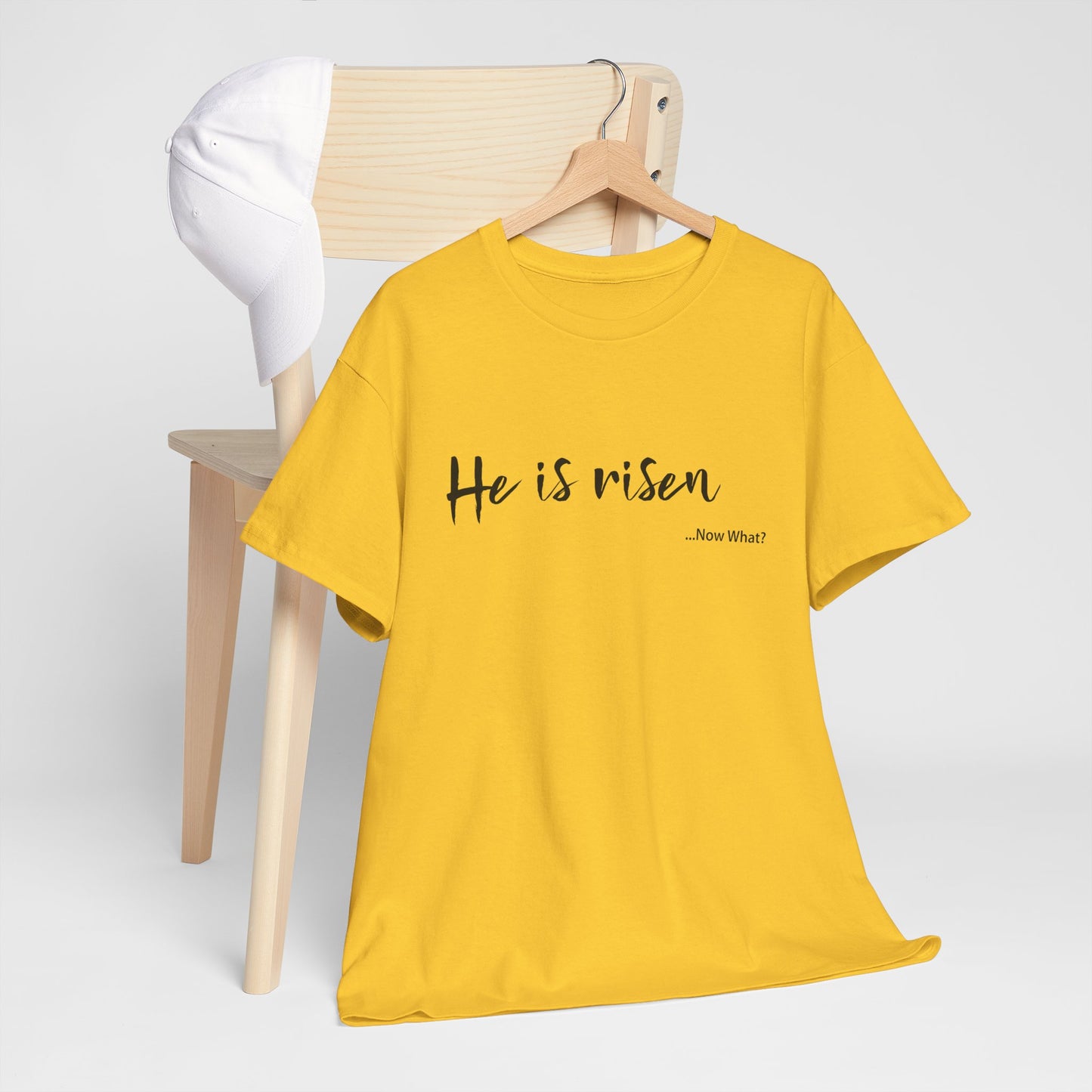 TWC - He Is Risen...Now What?-Unisex Heavy Cotton Tee