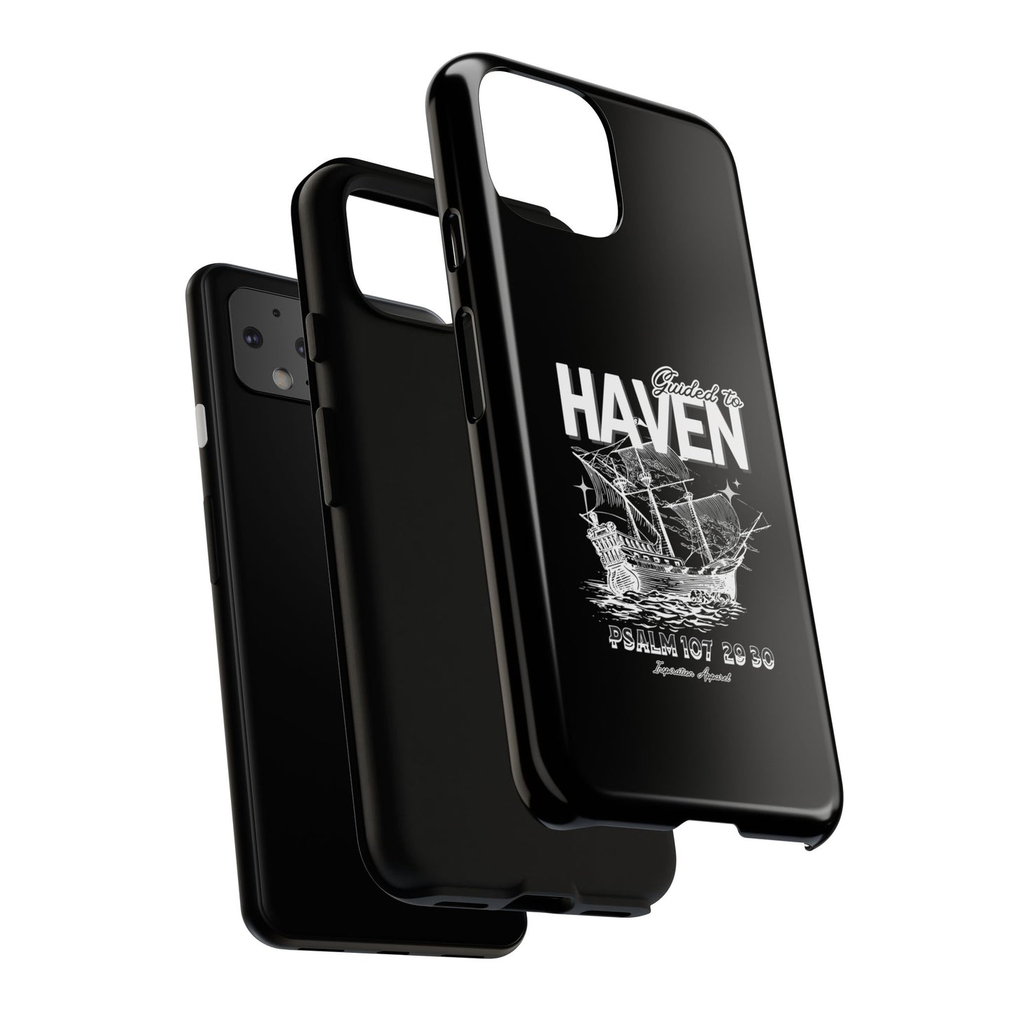 Guided to Haven Psalm 107:29–30 Stylish Phone Case