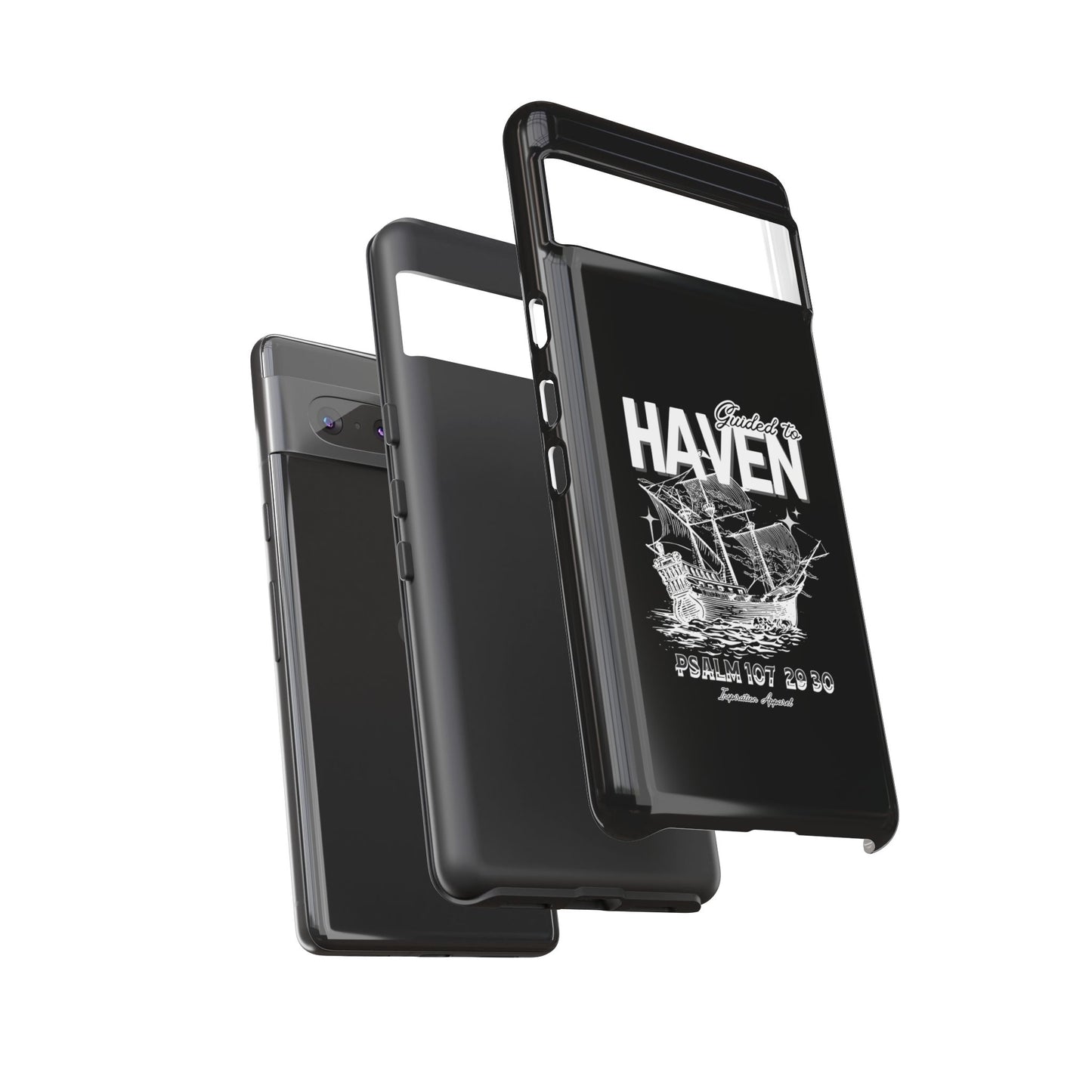 Guided to Haven Psalm 107:29–30 Stylish Phone Case