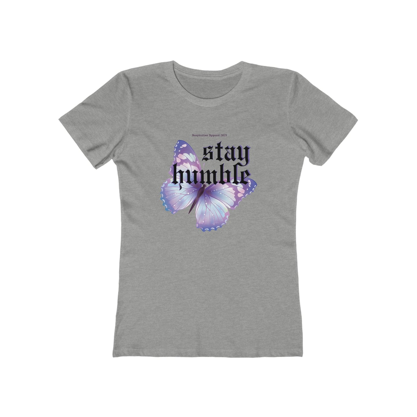 Stay Humble Butterfly Graphic Boyfriend Tee - James 4:10