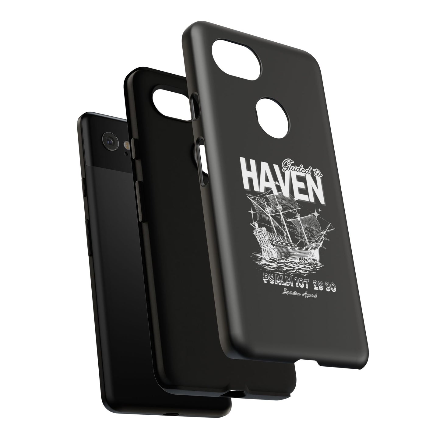 Guided to Haven Psalm 107:29–30 Stylish Phone Case