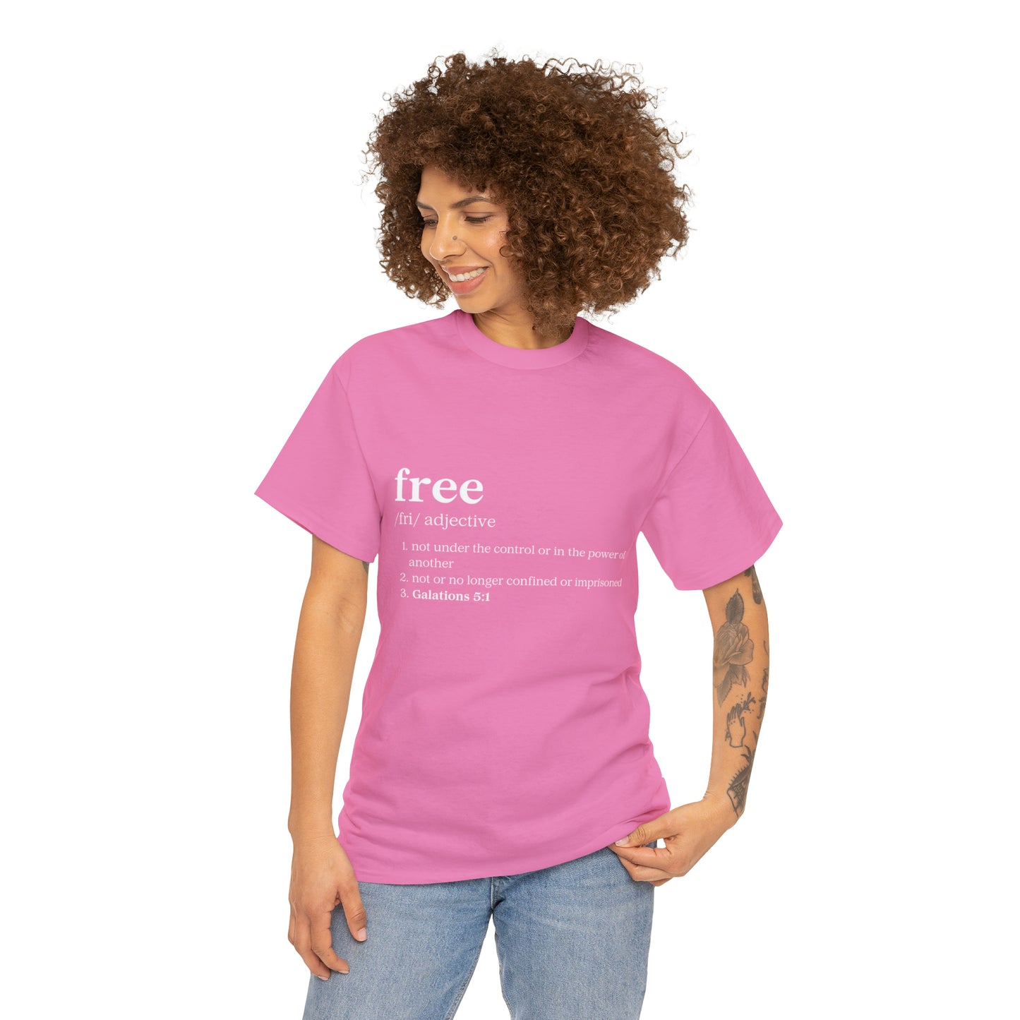FREE -Galatians 5:1  Unisex Heavy Cotton Tee