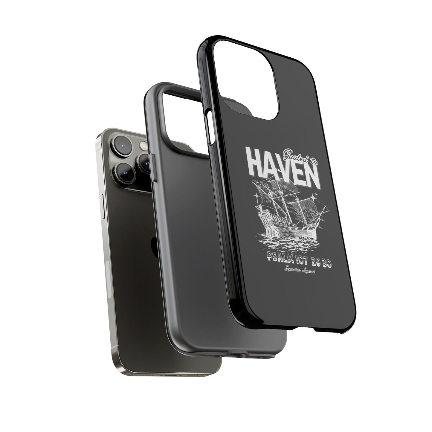 Guided to Haven Psalm 107:29–30 Stylish Phone Case