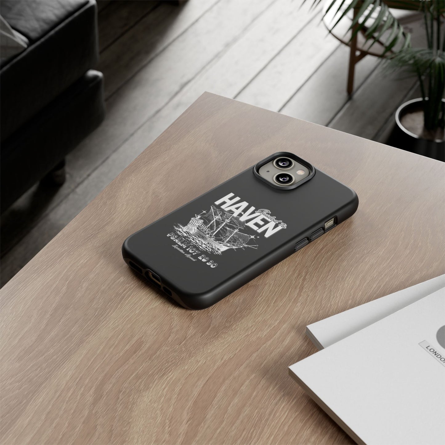 Guided to Haven Psalm 107:29–30 Stylish Phone Case
