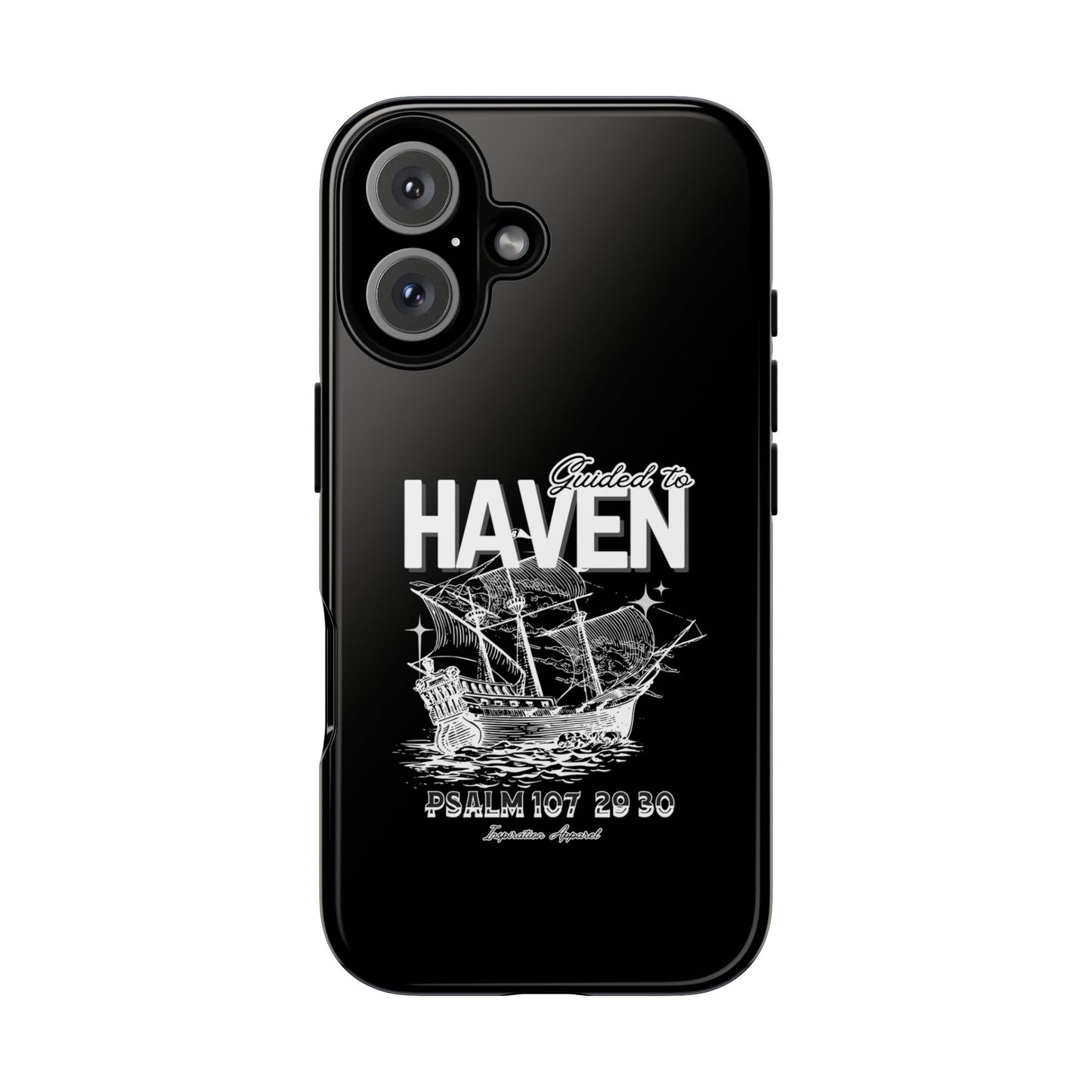 Guided to Haven Psalm 107:29–30 Stylish Phone Case