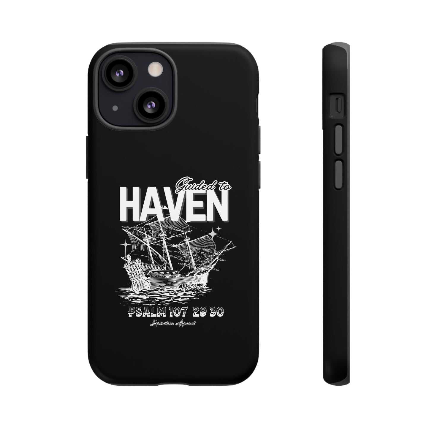 Guided to Haven Psalm 107:29–30 Stylish Phone Case